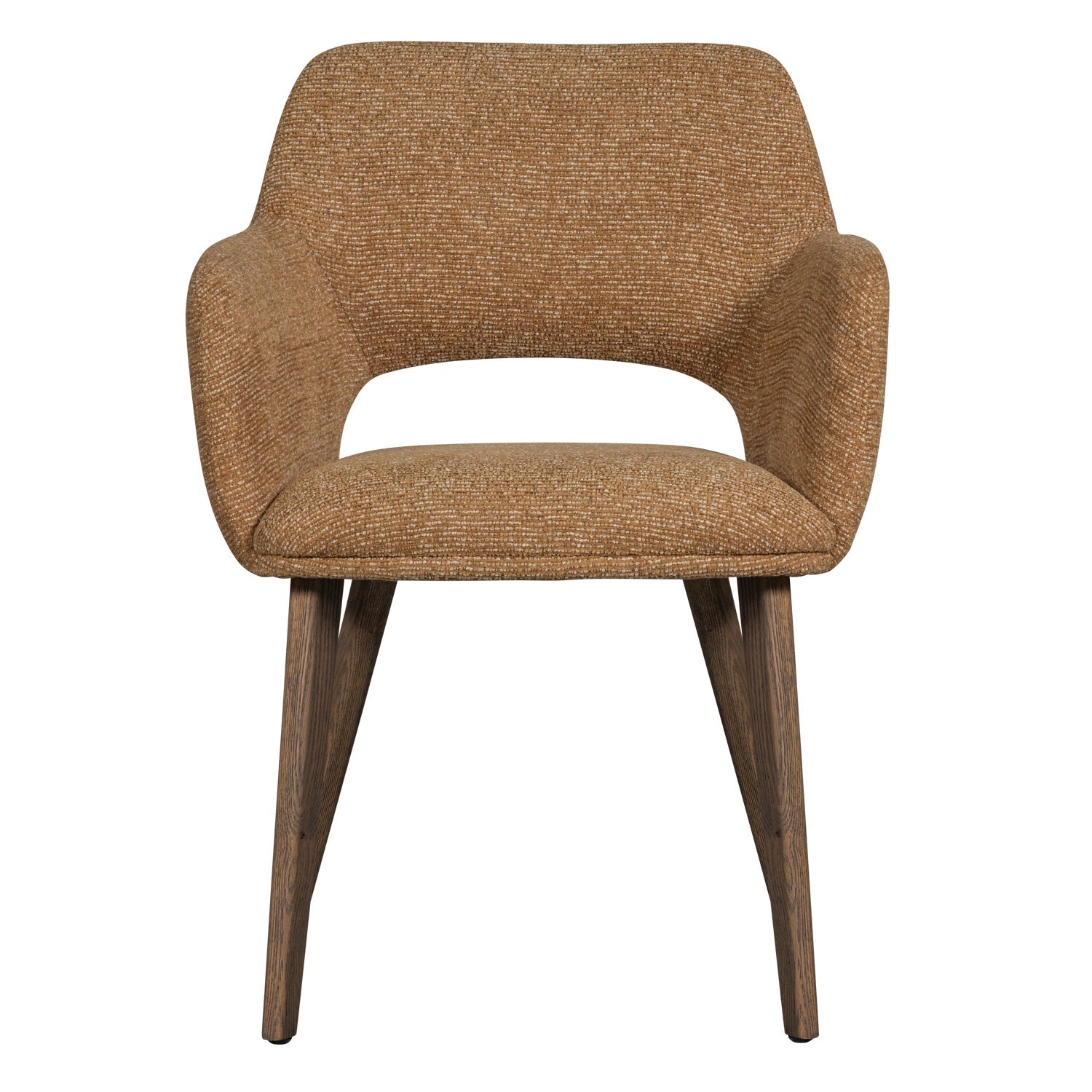 MURAT Chair brown with dark brown oak base