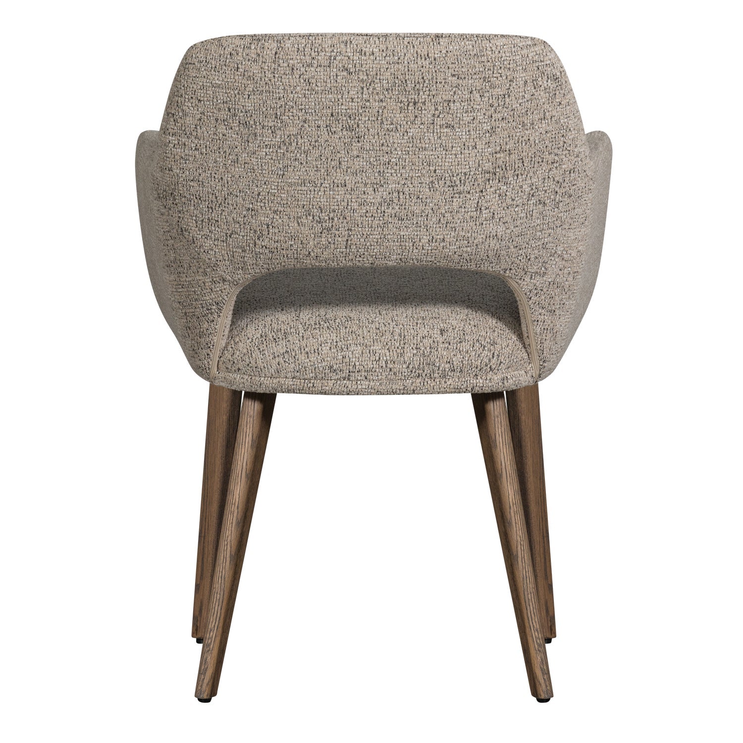 MURAT chair in gray-beige with a dark brown oak base