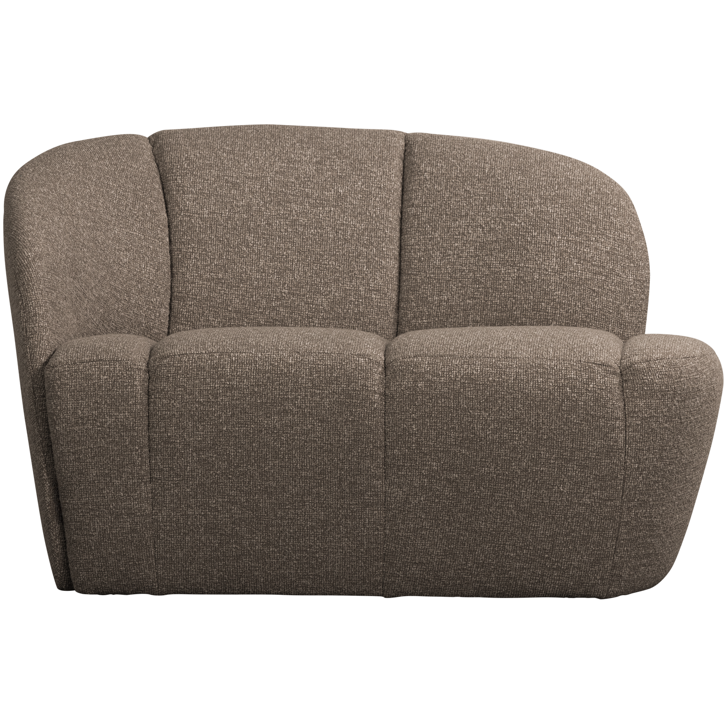 Sofa levostranná 2-osobová MOJO hnědý melange boucle