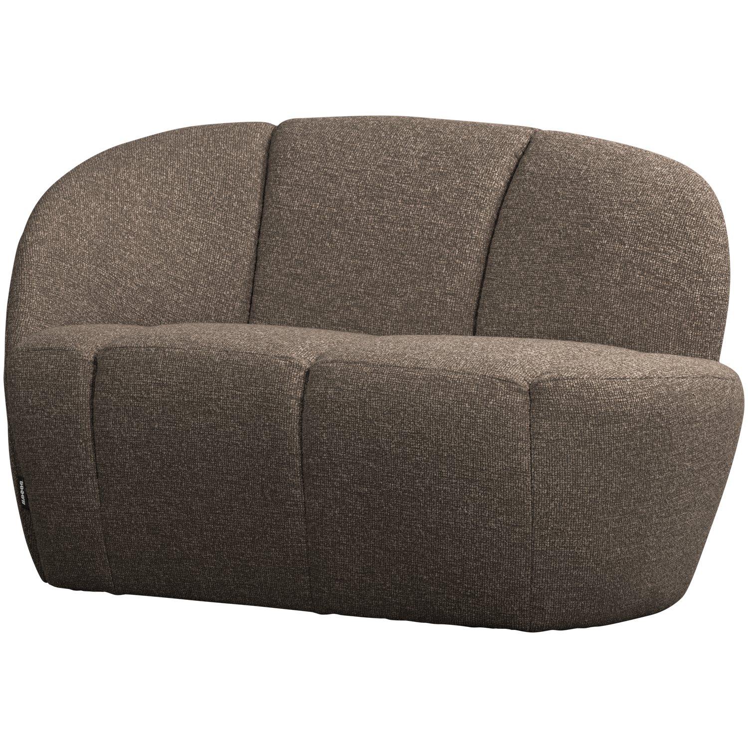 Sofa levostranná 2-osobová MOJO hnědý melange boucle