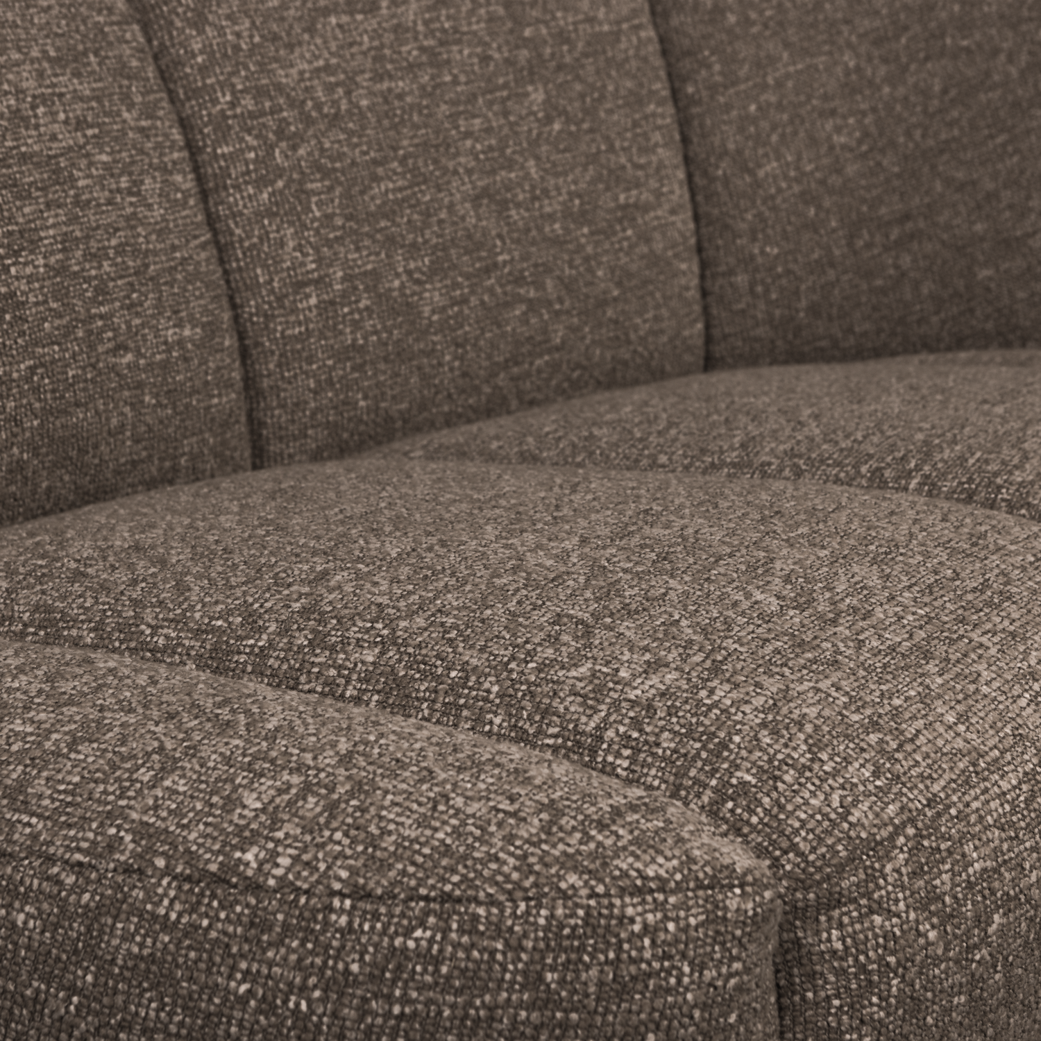 Right-facing 2-seater Sofa MOJO brown mélange boucle
