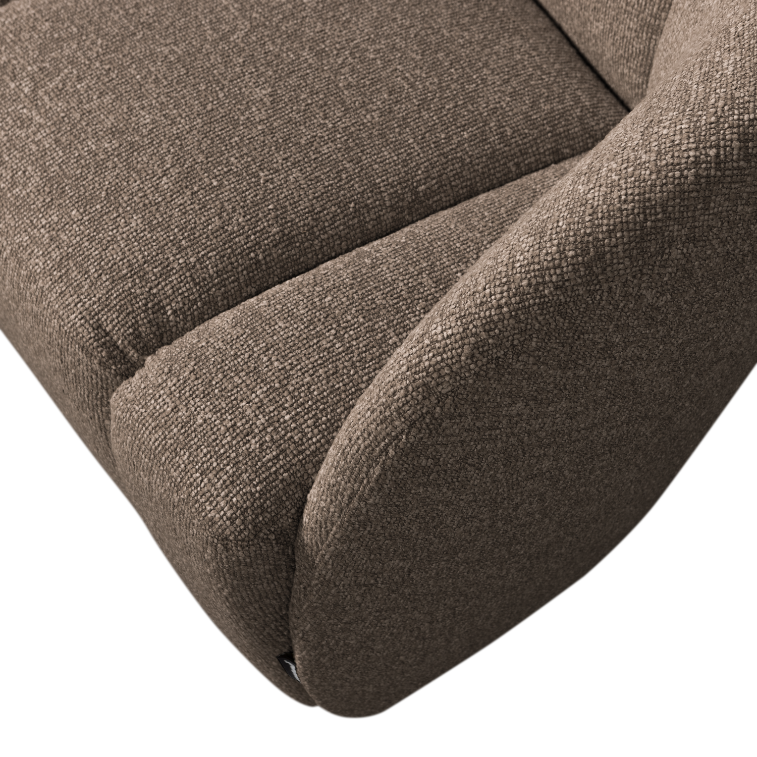 Right-facing 2-seater Sofa MOJO brown mélange boucle