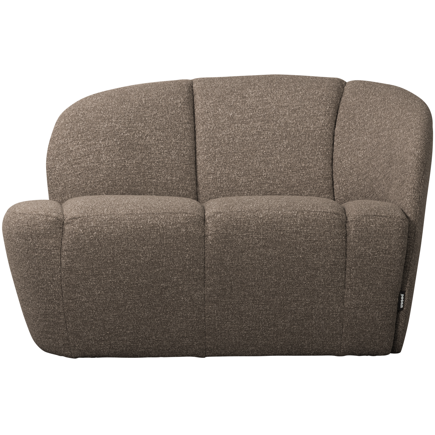 Right-facing 2-seater Sofa MOJO brown mélange boucle
