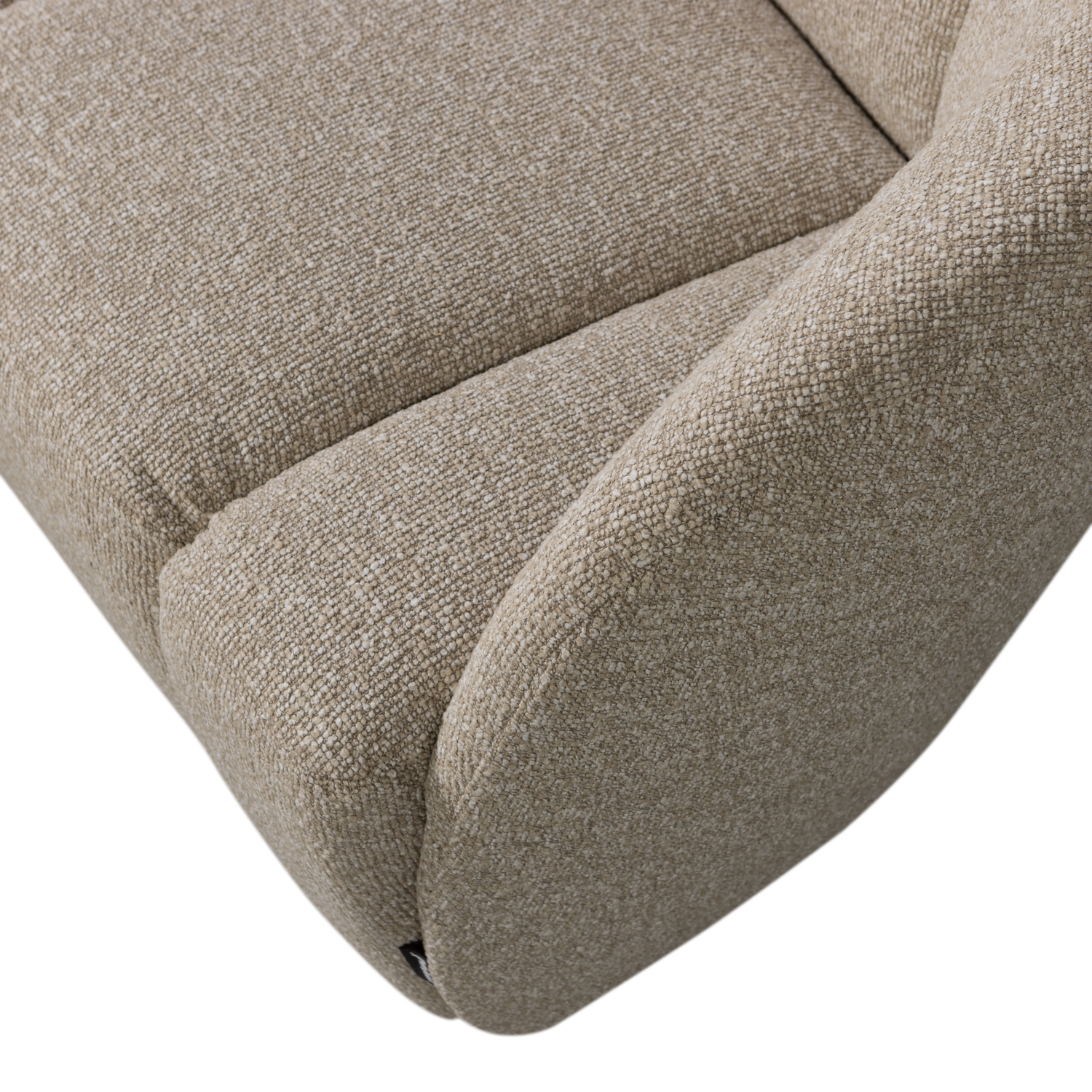 Right-facing 2-seater Sofa MOJO sand mélange boucle