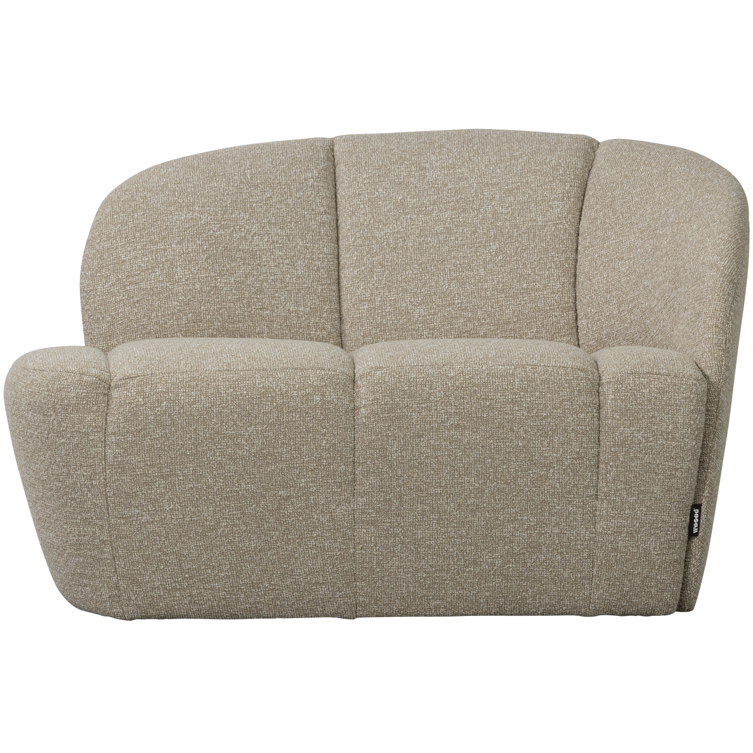 Right-facing 2-seater Sofa MOJO sand mélange boucle