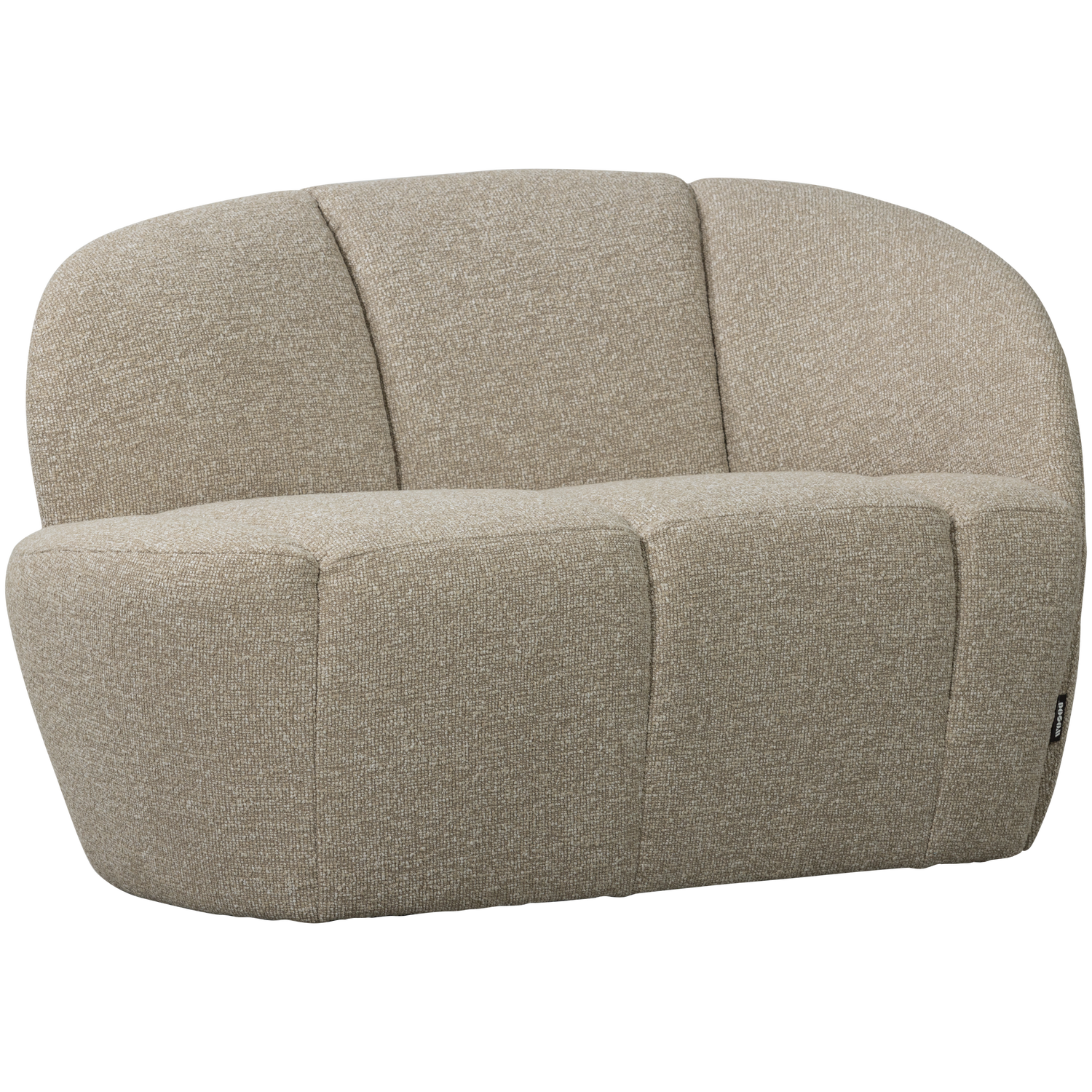Right-facing 2-seater Sofa MOJO sand mélange boucle