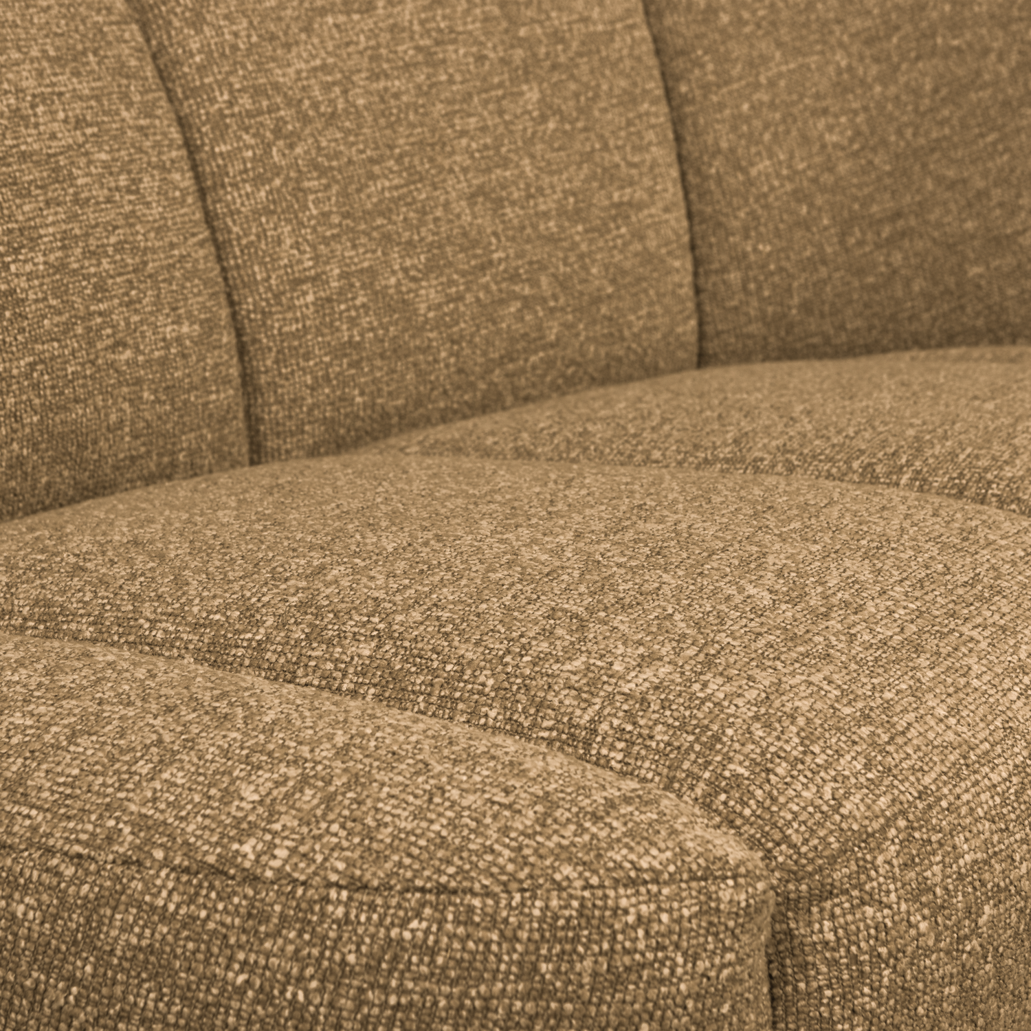 Right-facing 2-seater Sofa MOJO honey mélange boucle