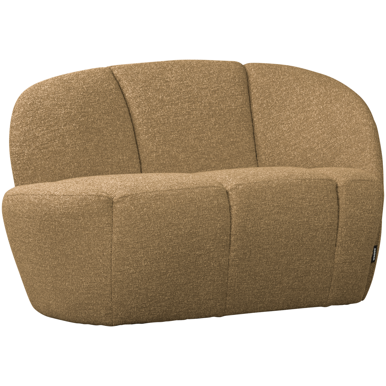 Pohovka pravostranná 2-osobová MOJO medový melír boucle