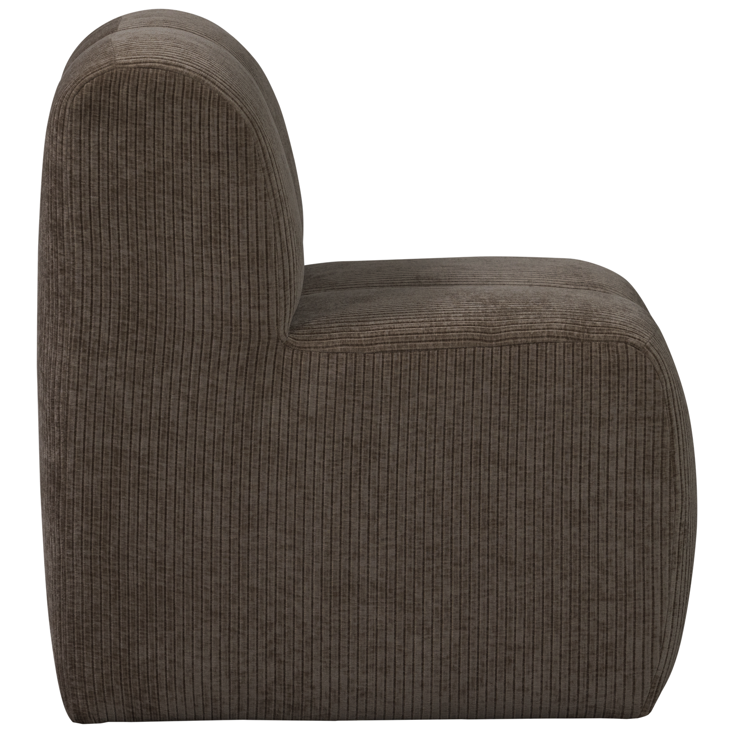 Armchair / MOJO BENCH module brown corduroy
