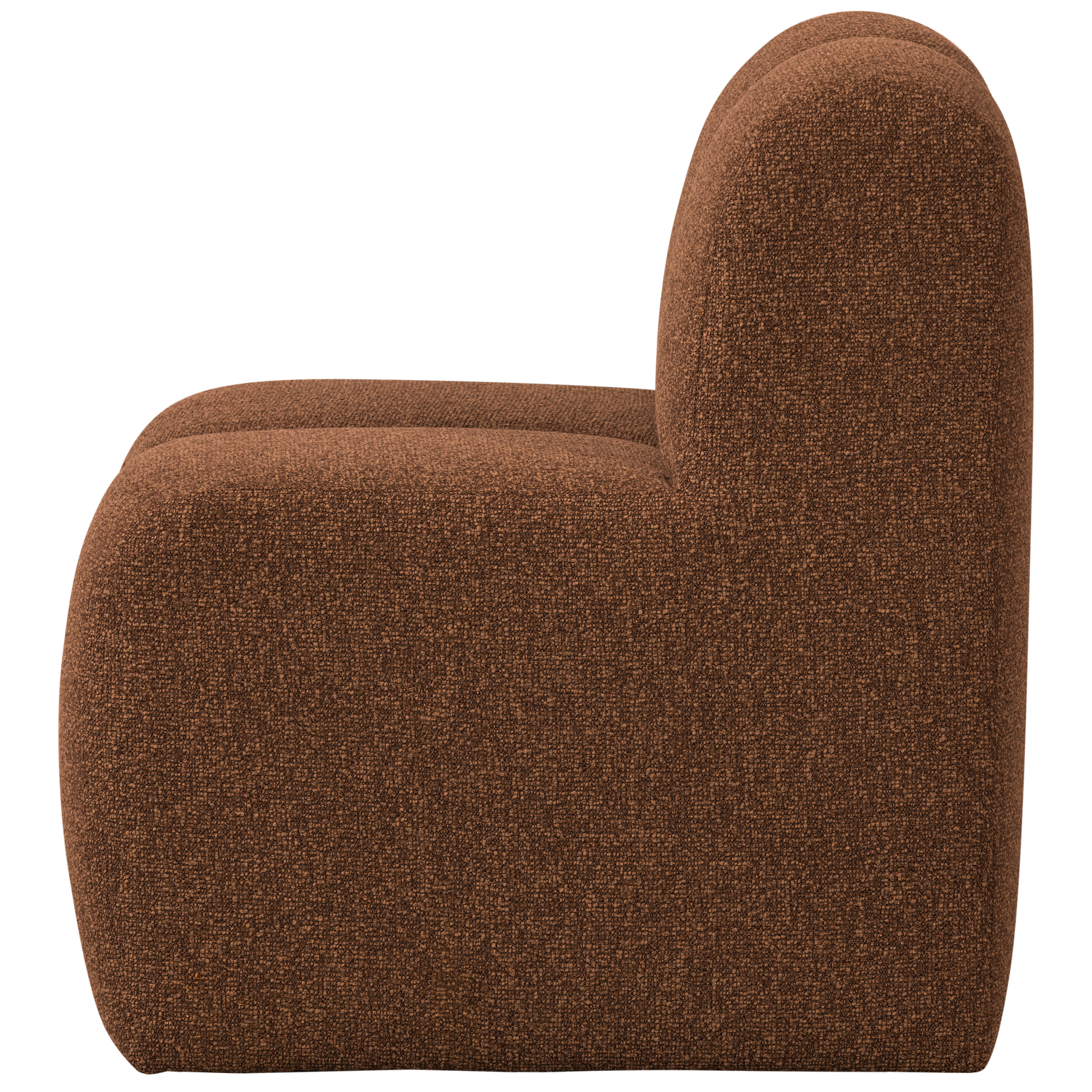 Křeslo / modul MOJO BENCH rezavě hnědý melange boucle