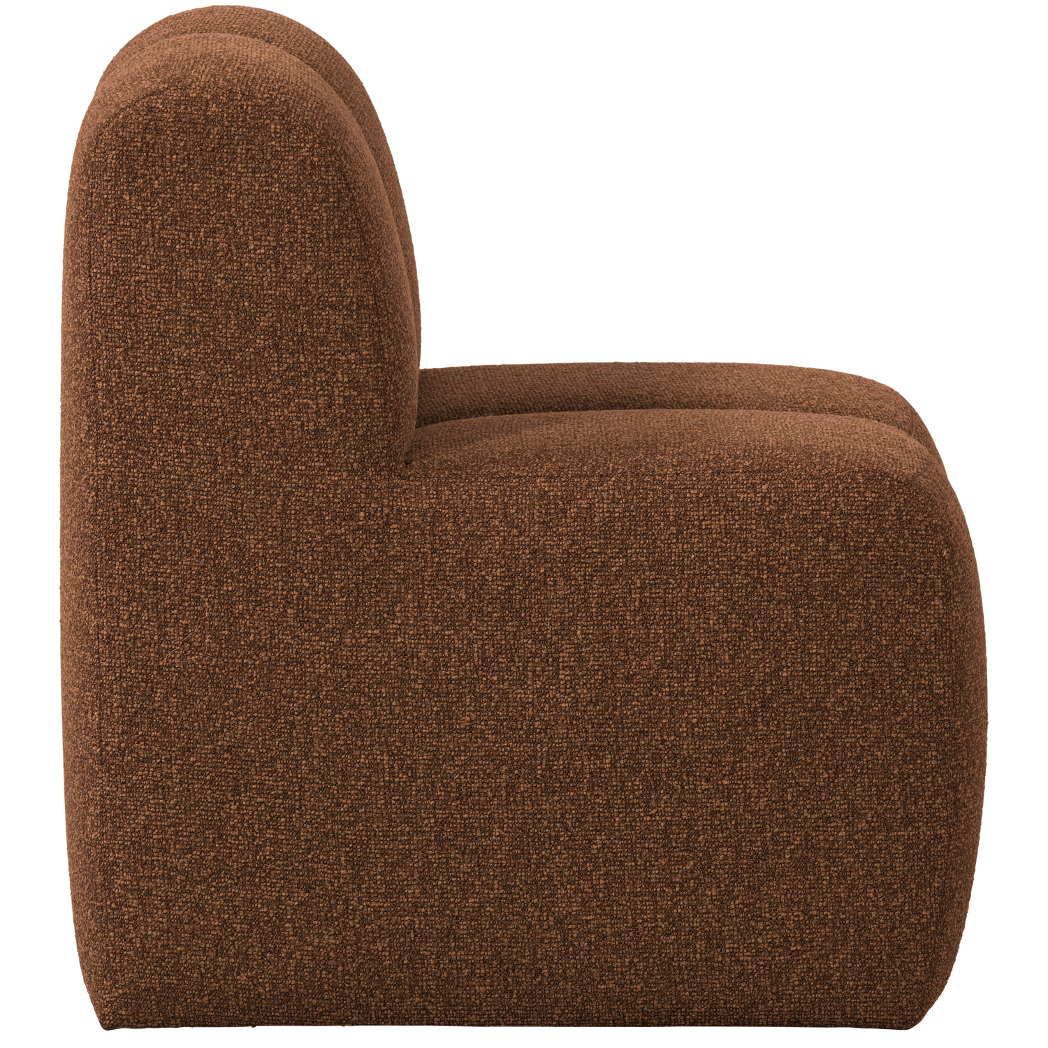 Křeslo / modul MOJO BENCH rezavě hnědý melange boucle