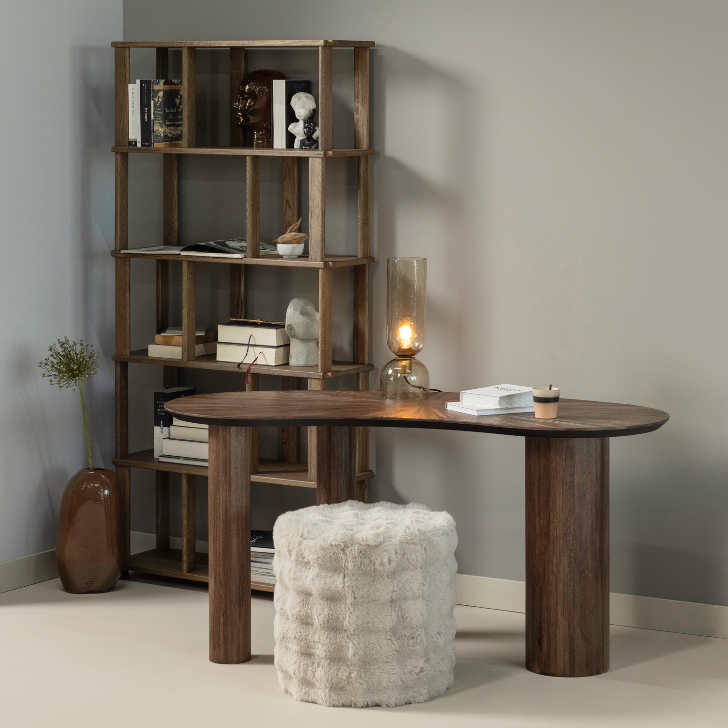 Psací stůl SUN z teakového dřeva