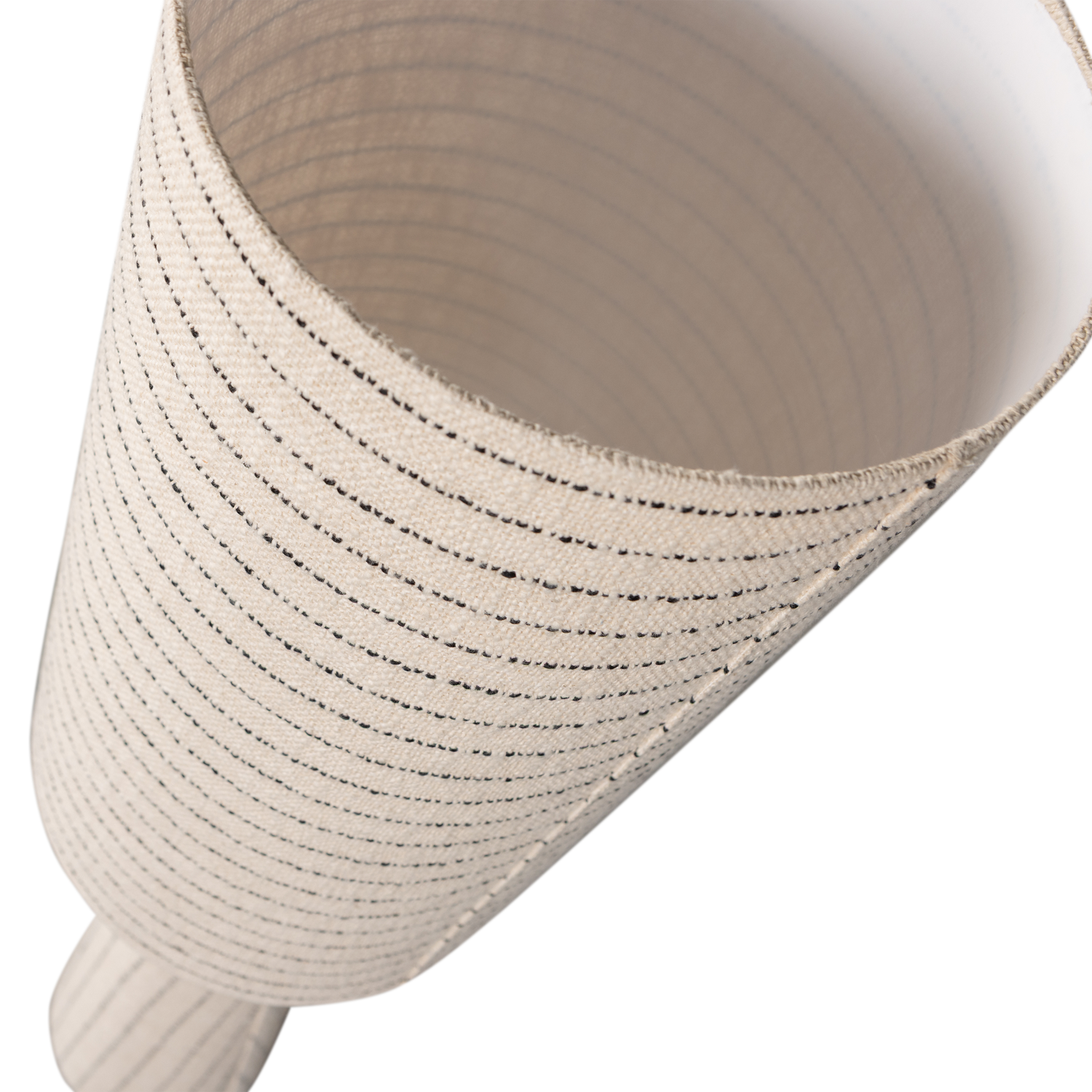 Podlahová lampa LOFT krémová s černými pruhy