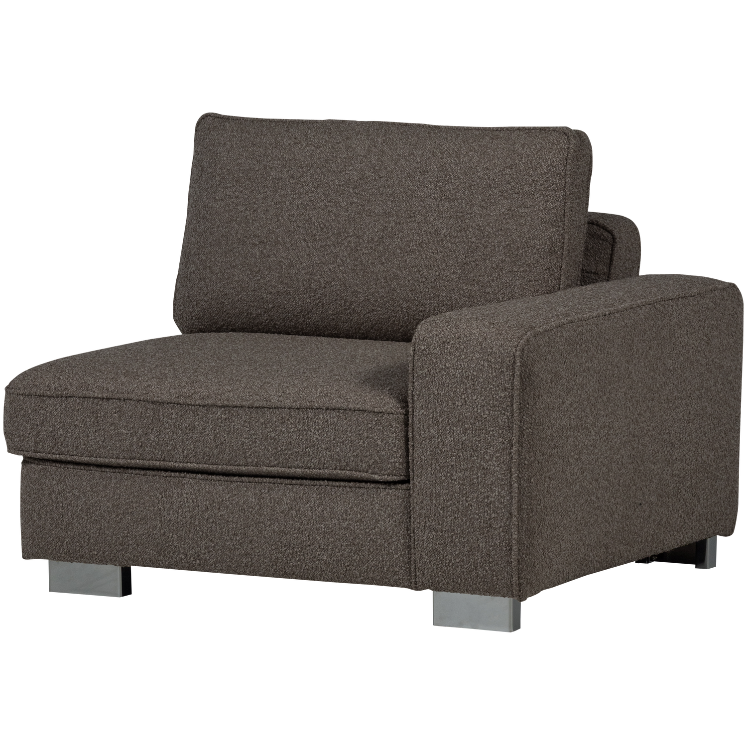 Sofa LAZY - right-side end module in anthracite bouclé