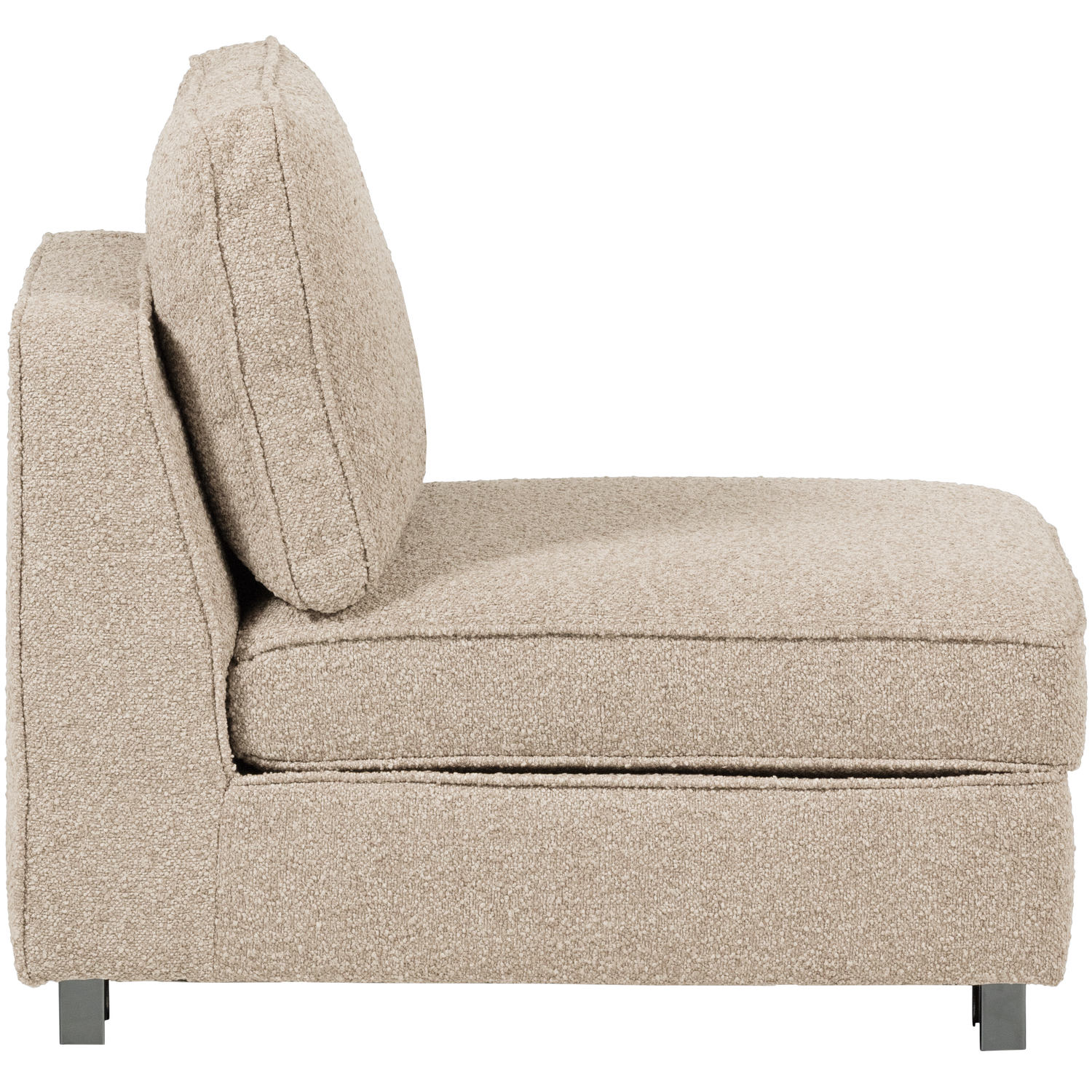 Fotel / modul LAZY pískový bouclé