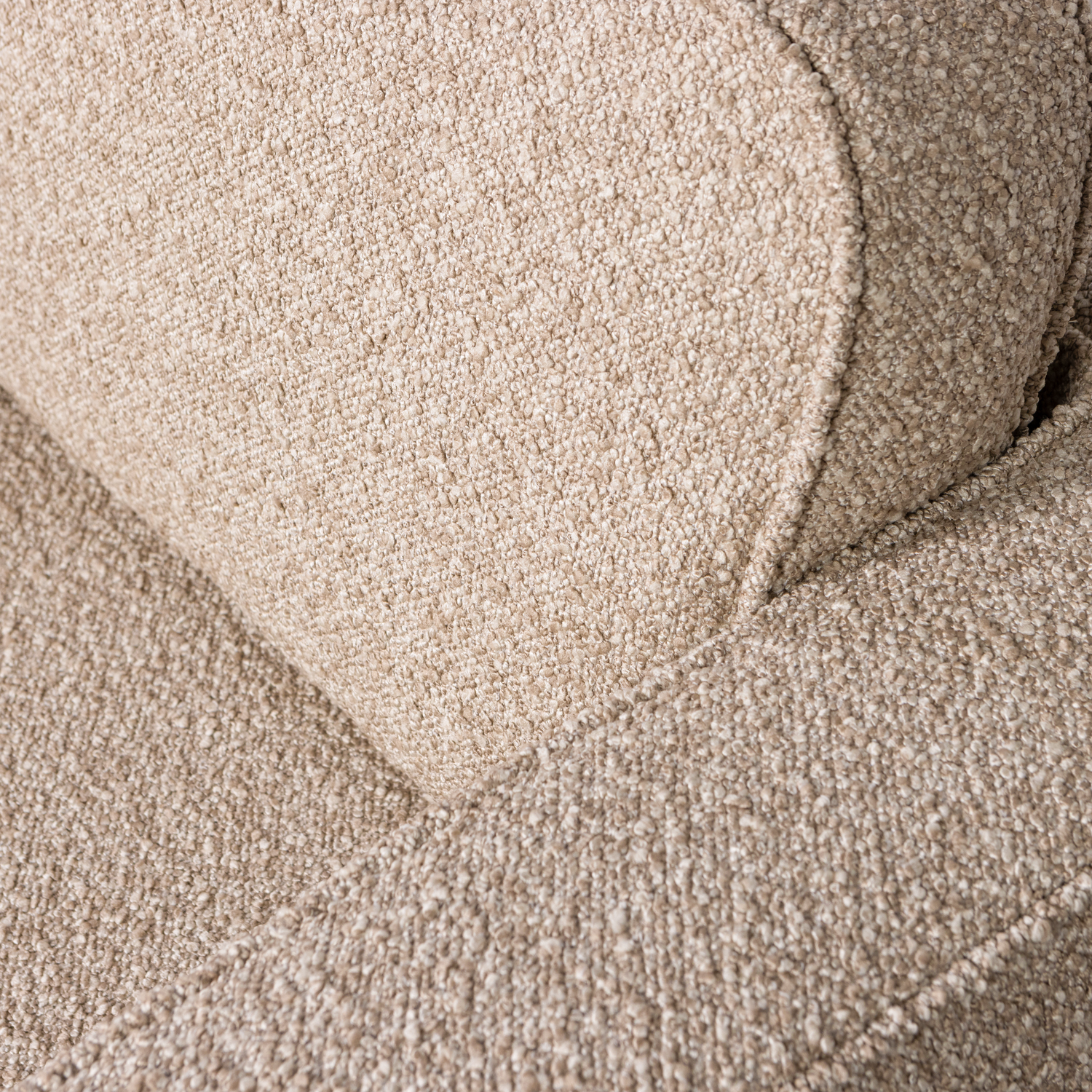 LAZY Sand Bouclé Swivel Armchair