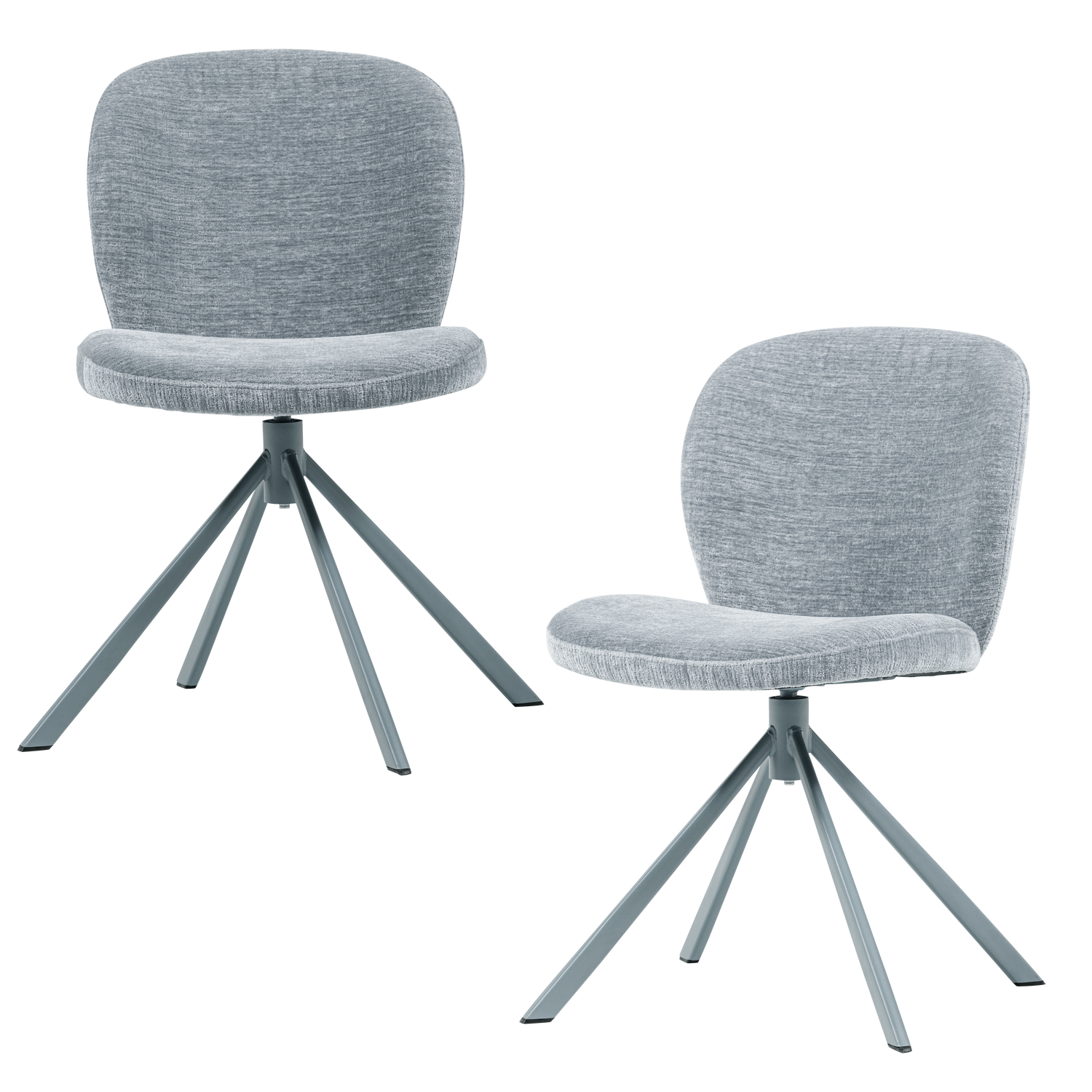 Otáčecí křeslo FEMKE modrý šenil