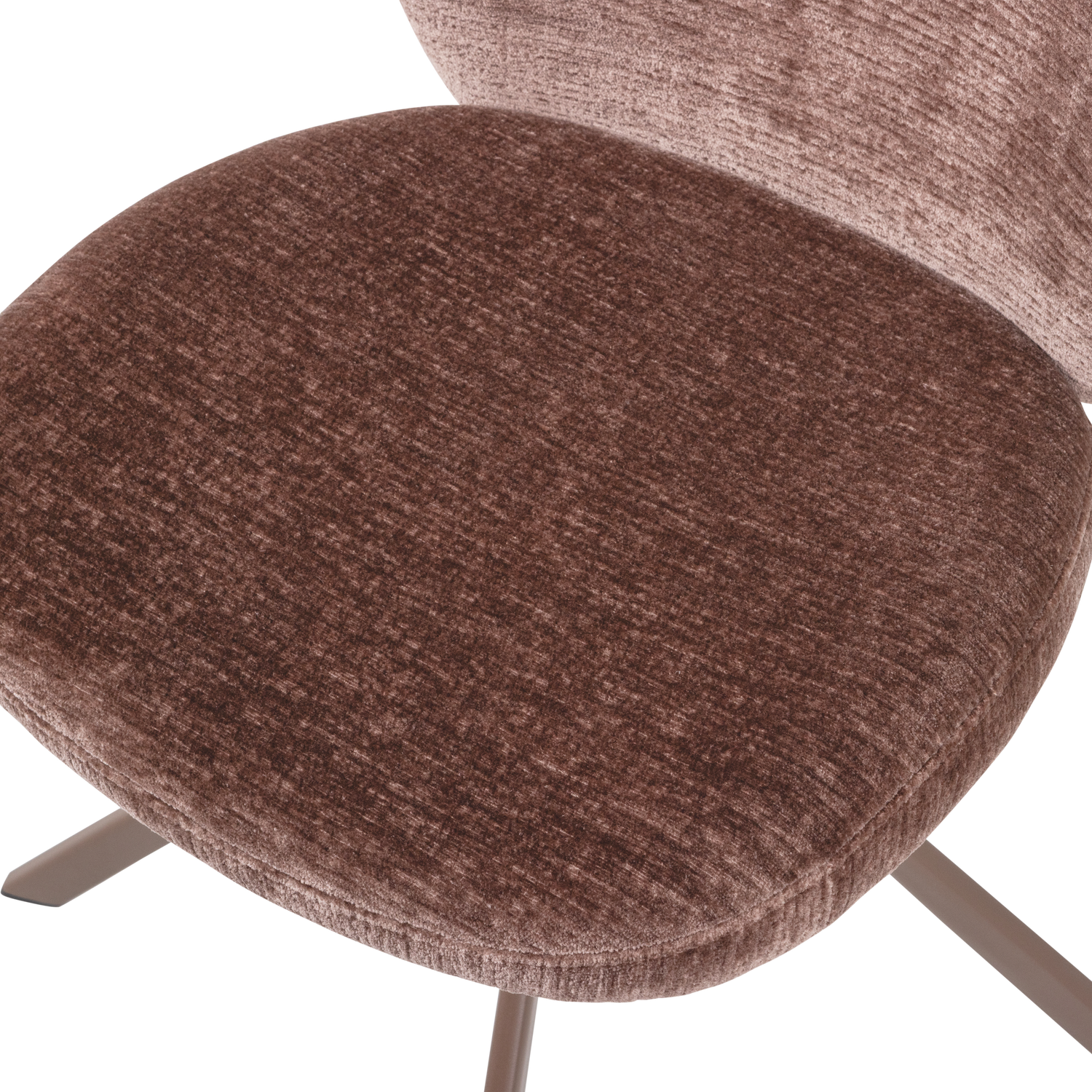 FEMKE Brown Chenille Swivel Chair