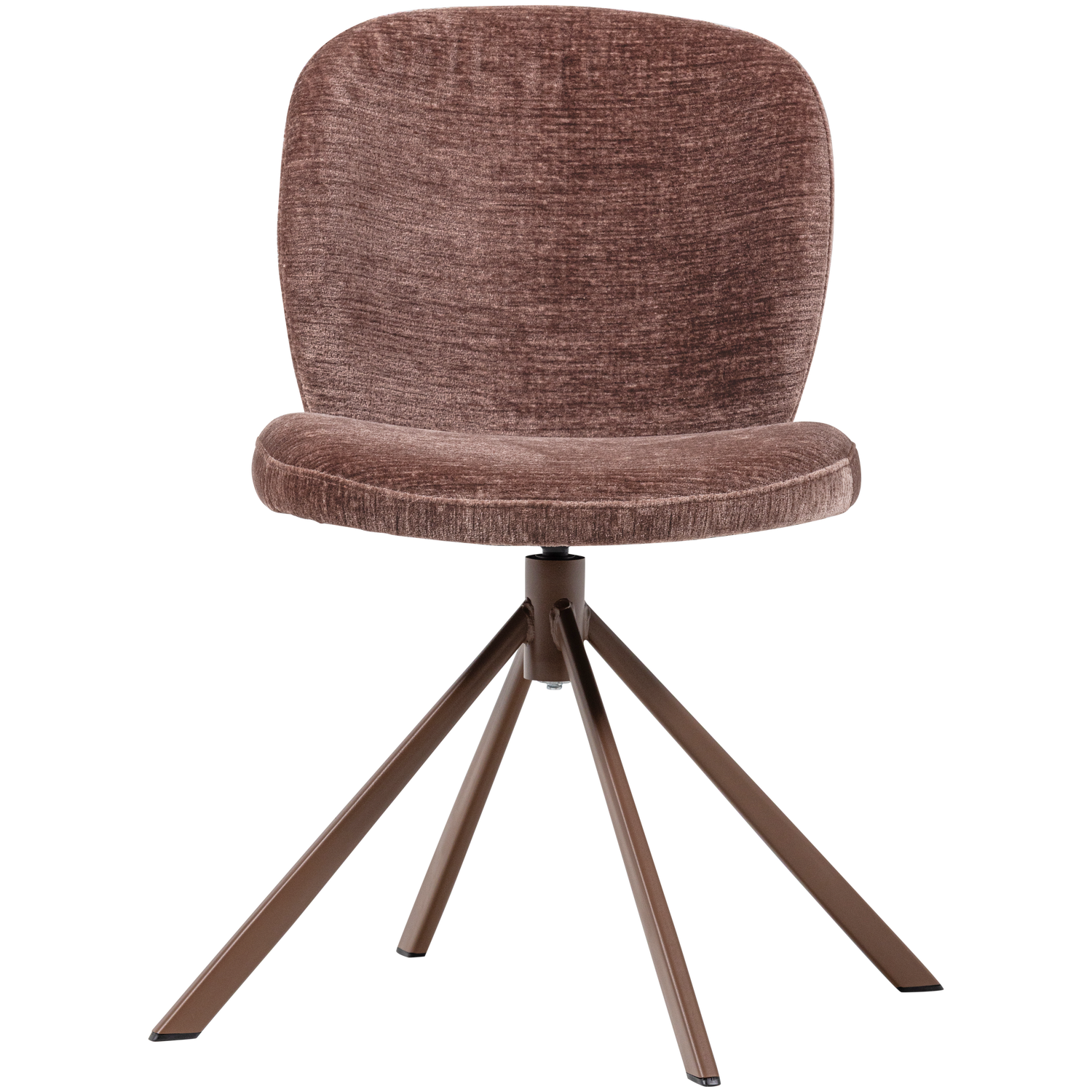 FEMKE Brown Chenille Swivel Chair