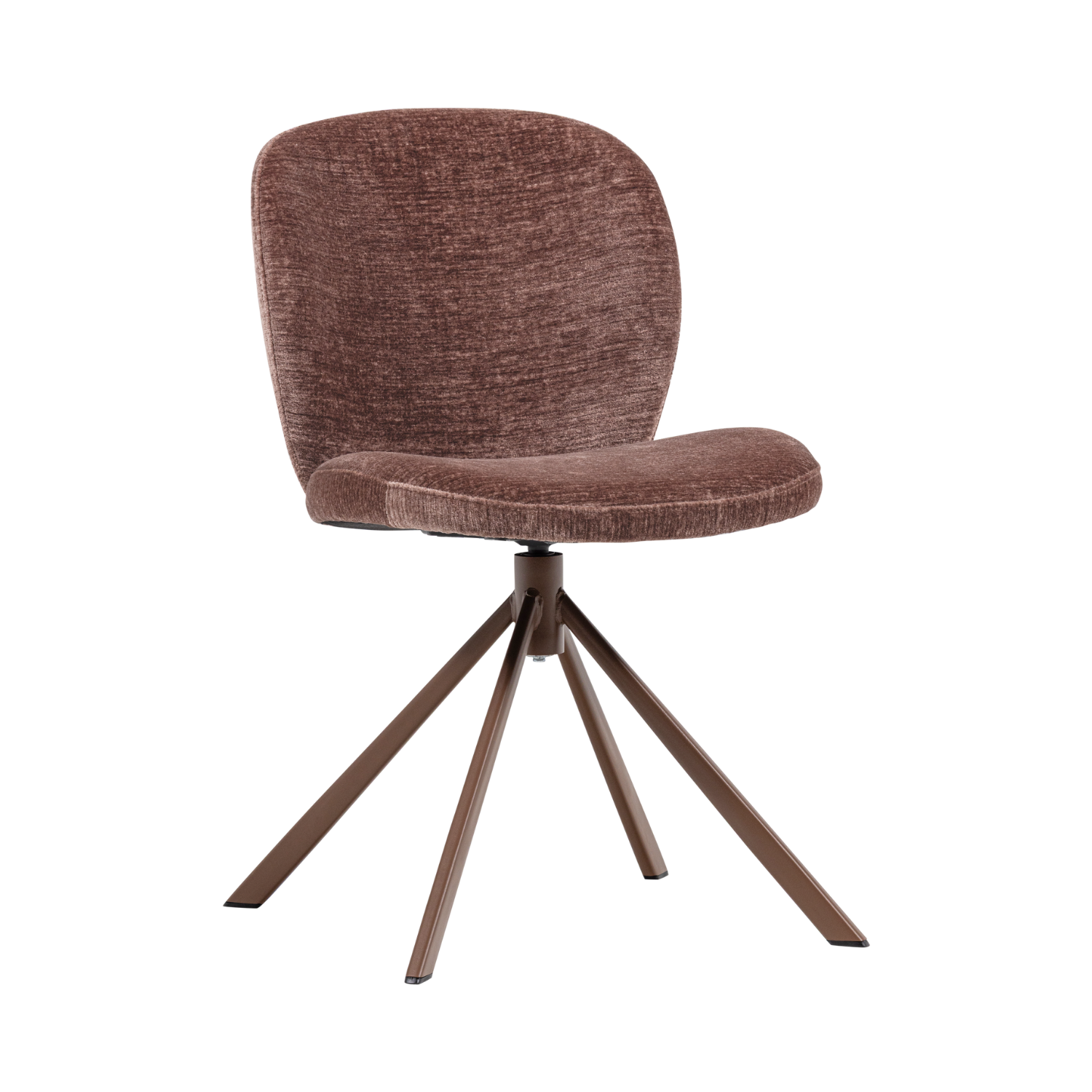 FEMKE Brown Chenille Swivel Chair