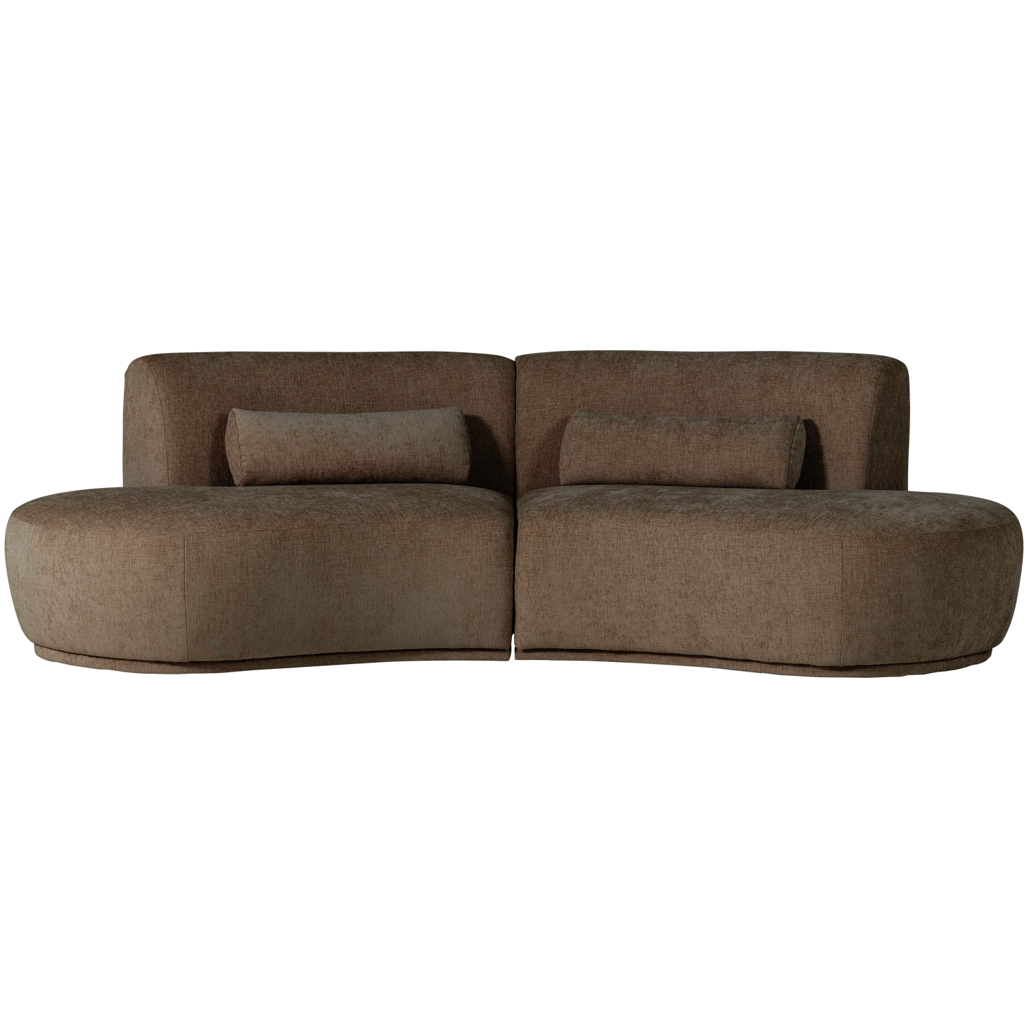 Pohovka půlkruhová pro 4 osoby BATAVIER hnědá