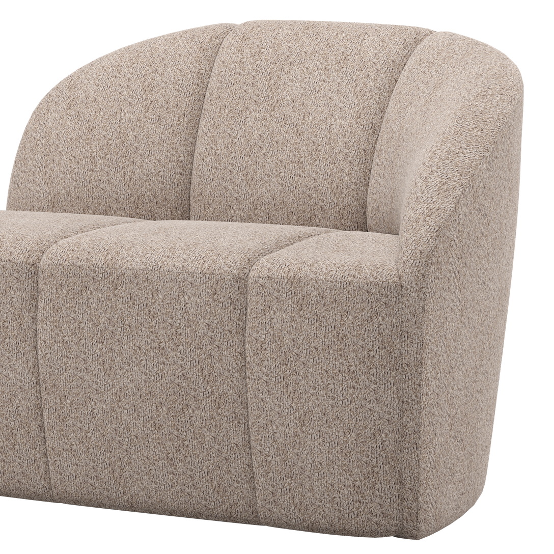 Right-facing 2-seater Sofa MOJO sand lambskin