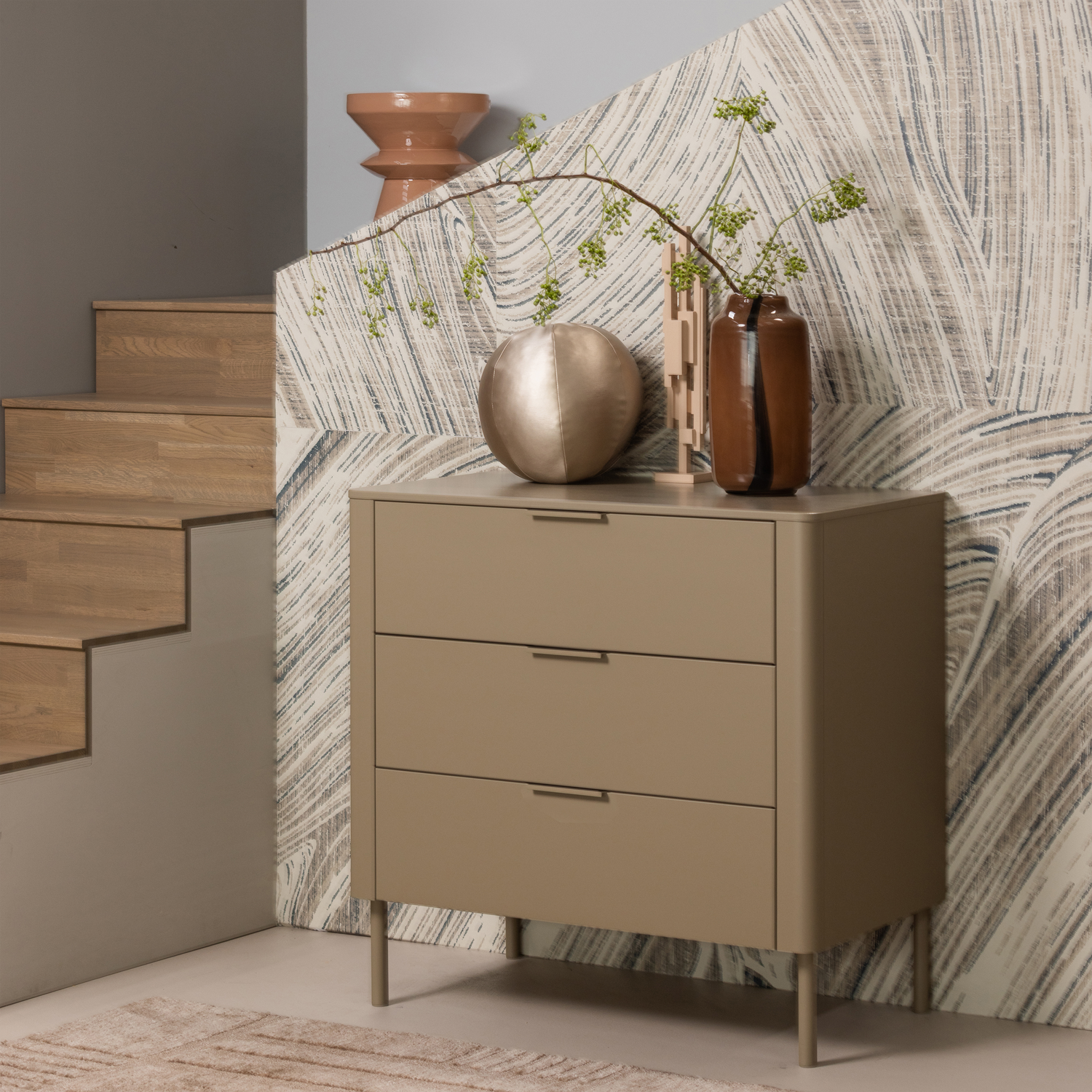 GUNNAR Beige Chest of Drawers