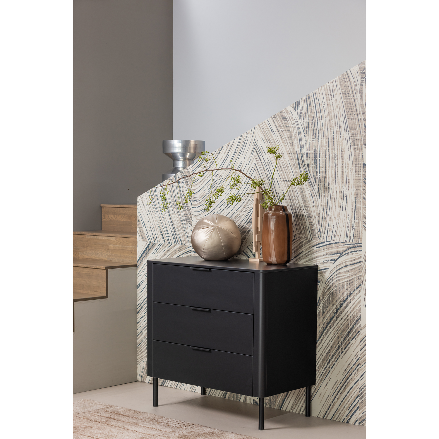 GUNNAR Black Drawer Chest
