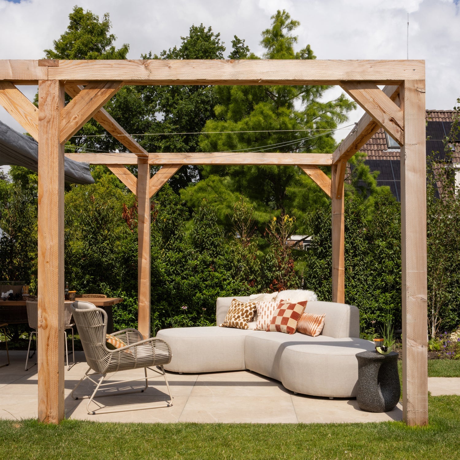 Left-sided garden corner sofa CHIOS beige