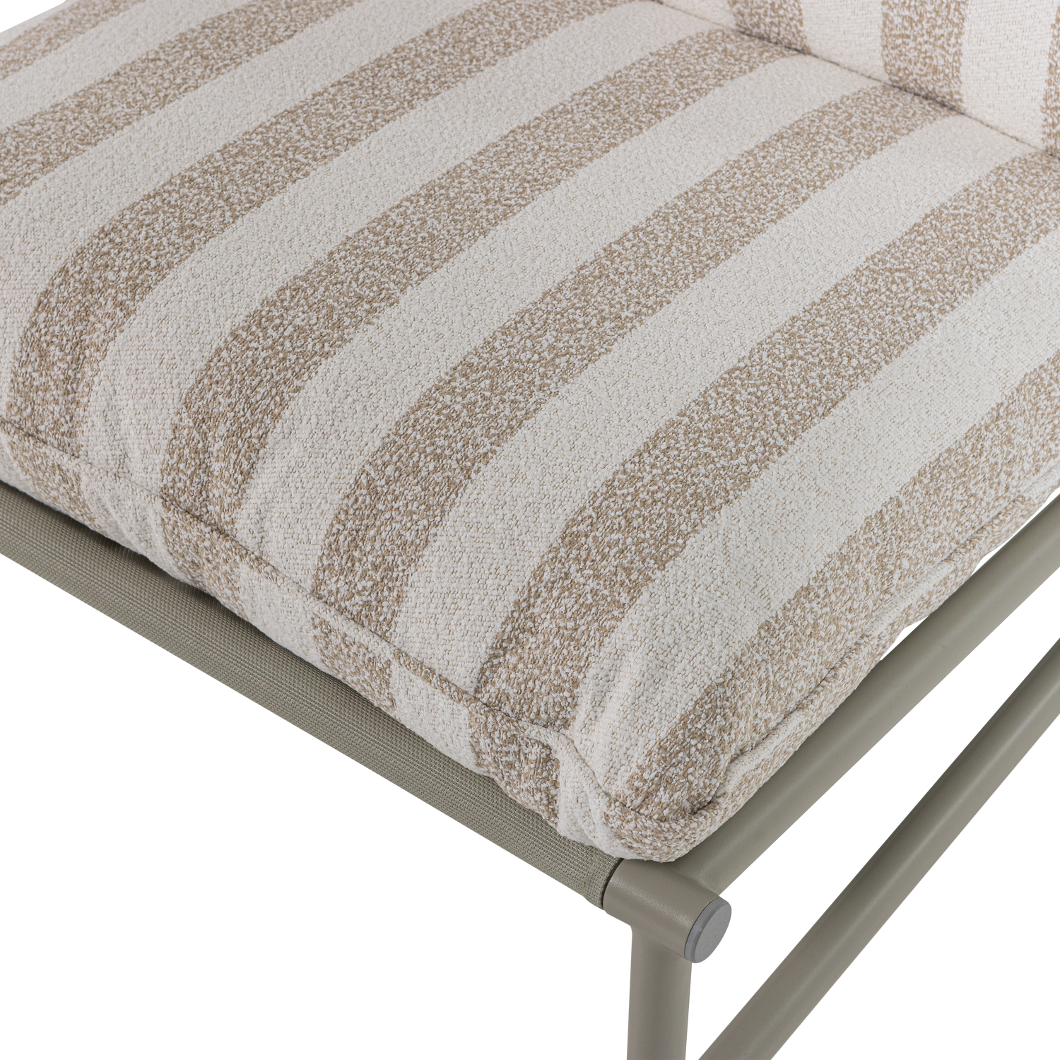 Zahradní křeslo ELVO bílé s pískovým potahem