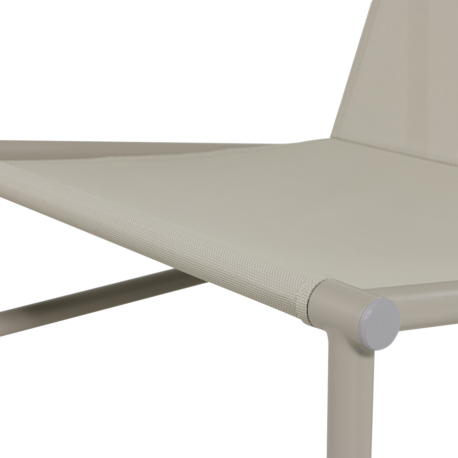 Zahradní křeslo ELVO bílé s pískovým potahem