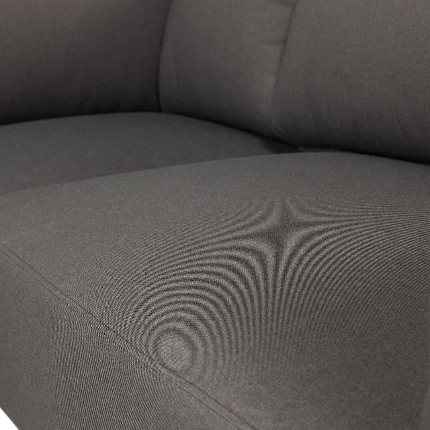 Symmetrical Garden Corner Sofa SORA in Gray with Brown Frame