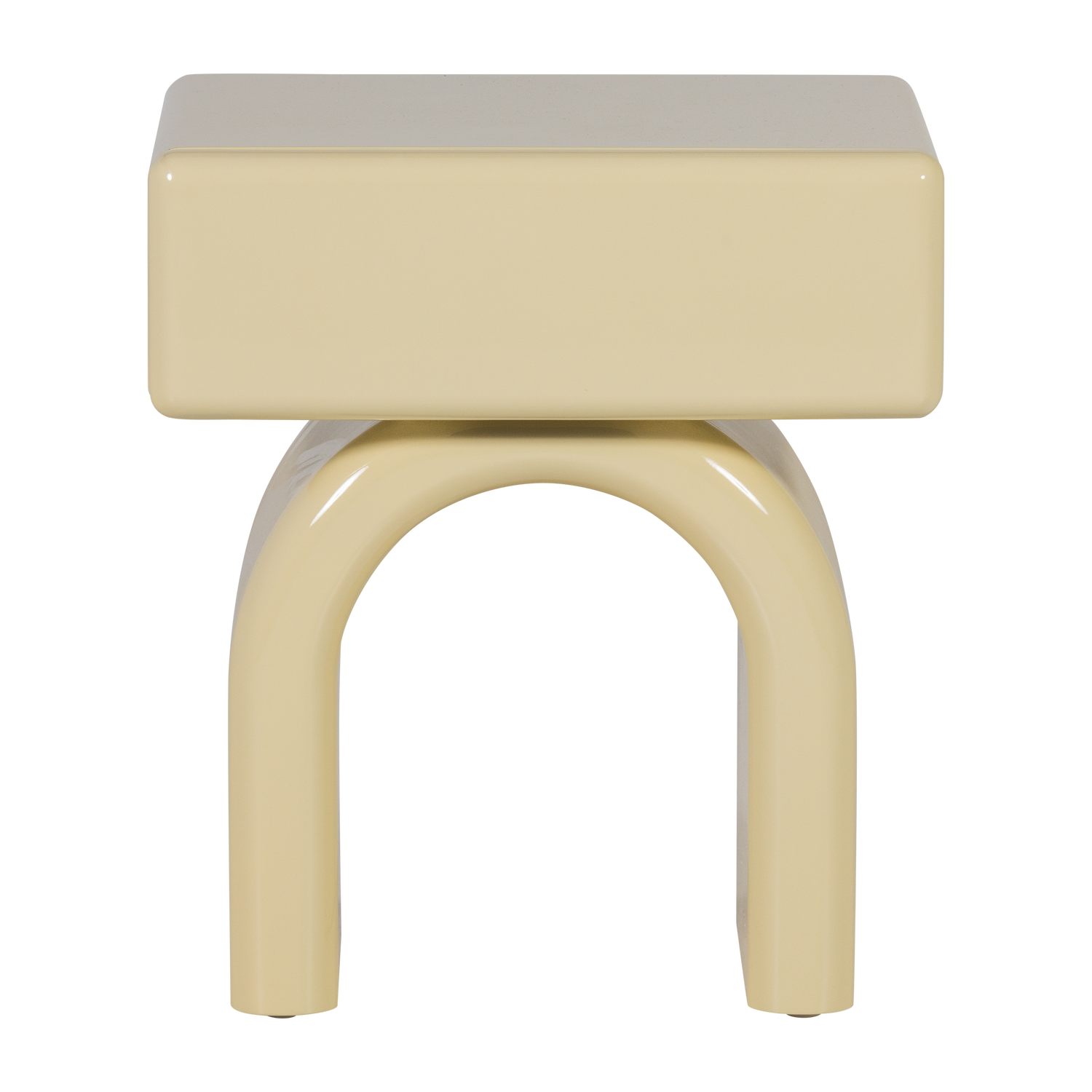 ZOREL Butter Cream Drawer Table