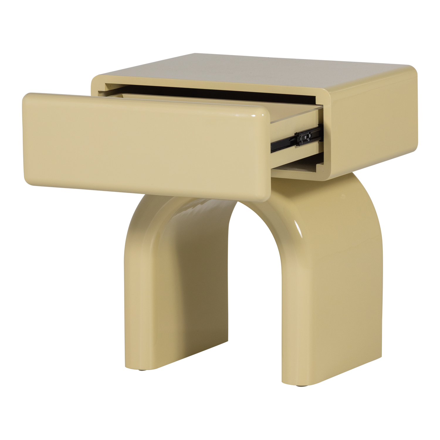 ZOREL Butter Cream Drawer Table