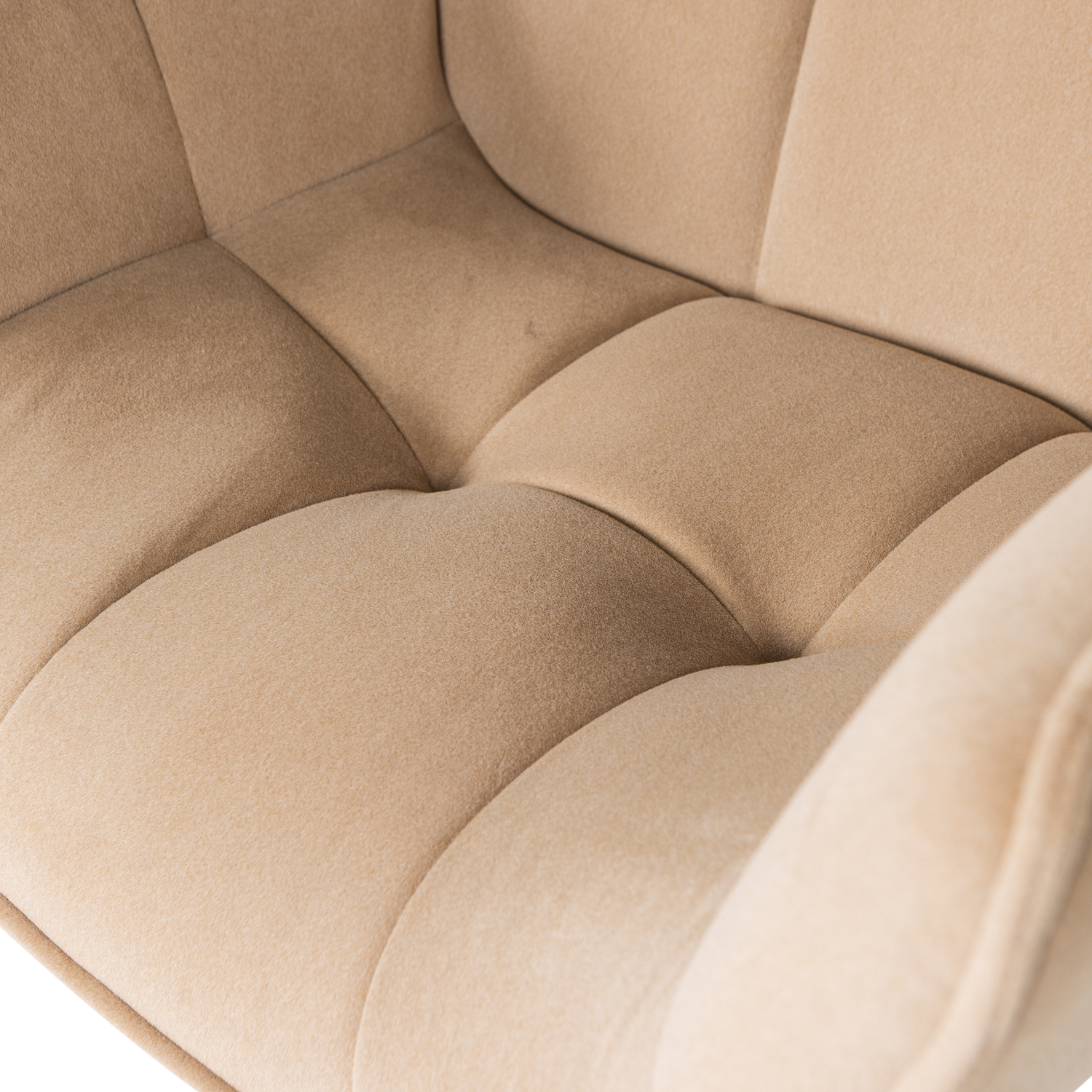Velvet Swivel Armchair WIBO Beige