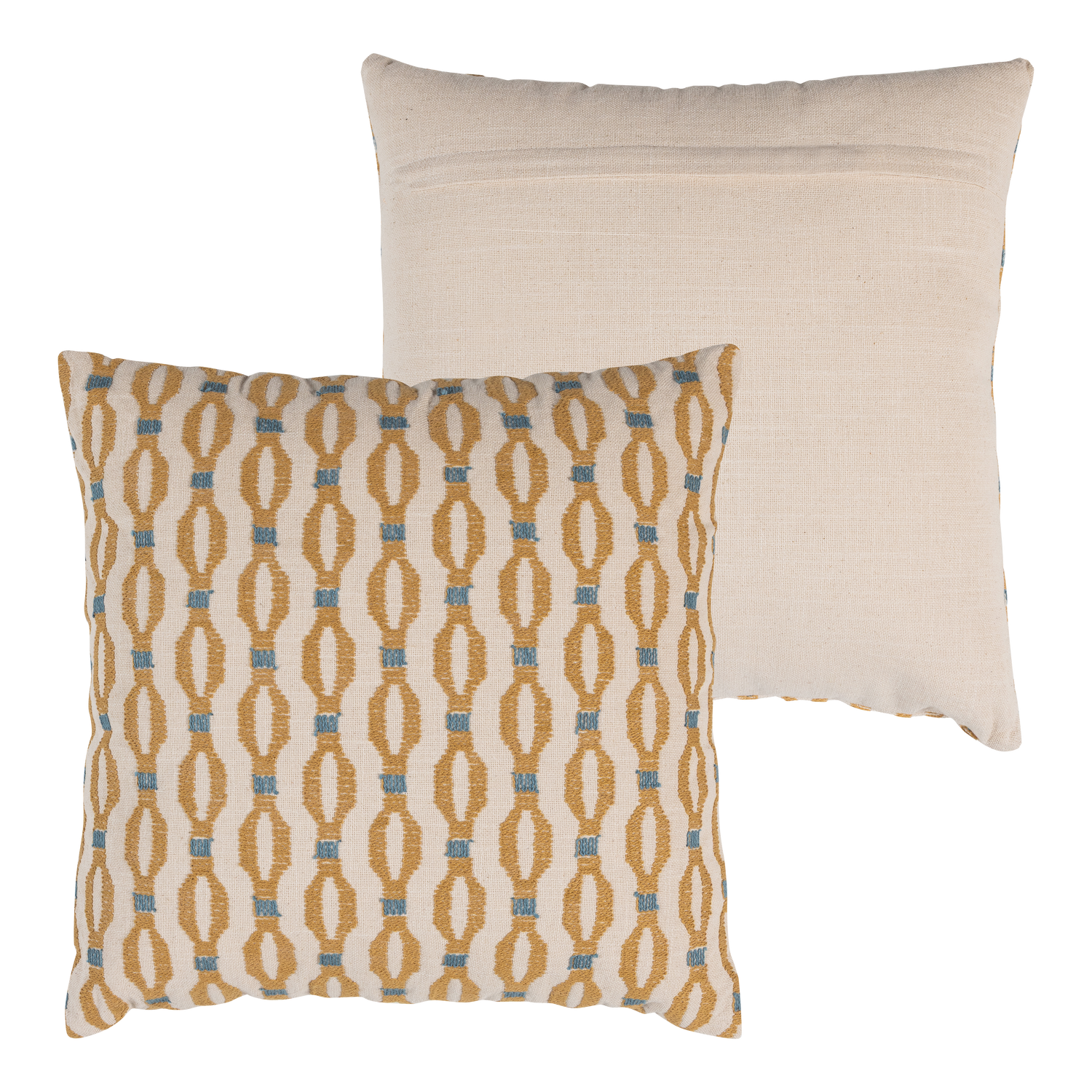 Sada polštářů LIRA modrá s oranžovou