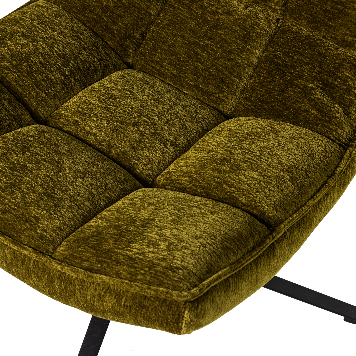 MAUDI Olive Chenille Swivel Armchair