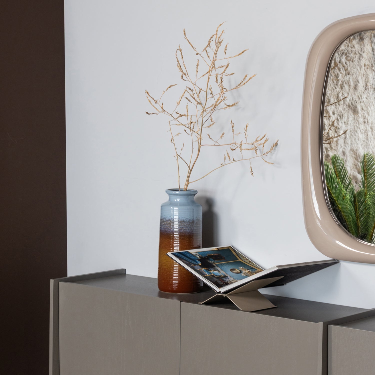 Váza DECENNIA modrá s hnědou