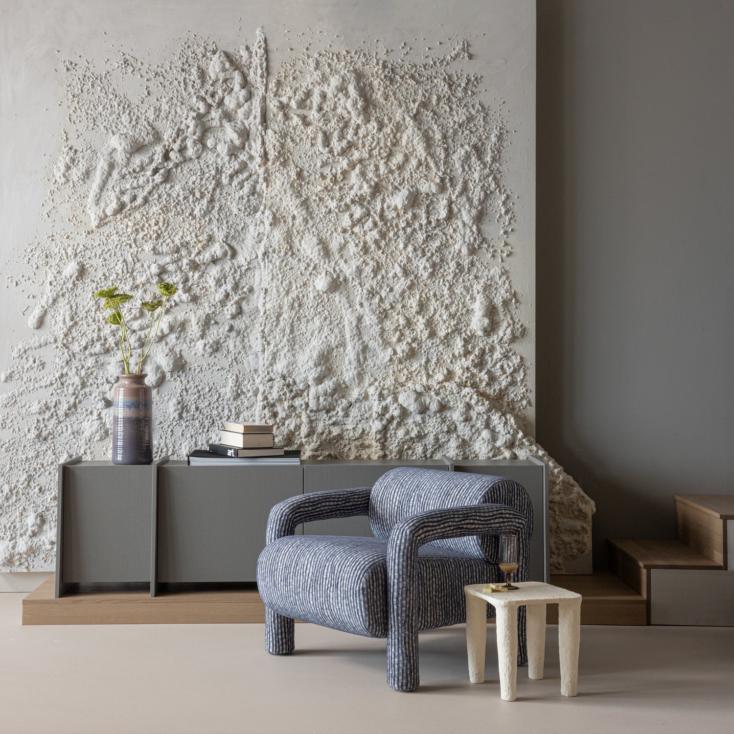 DECENNIA Vase beige with gray