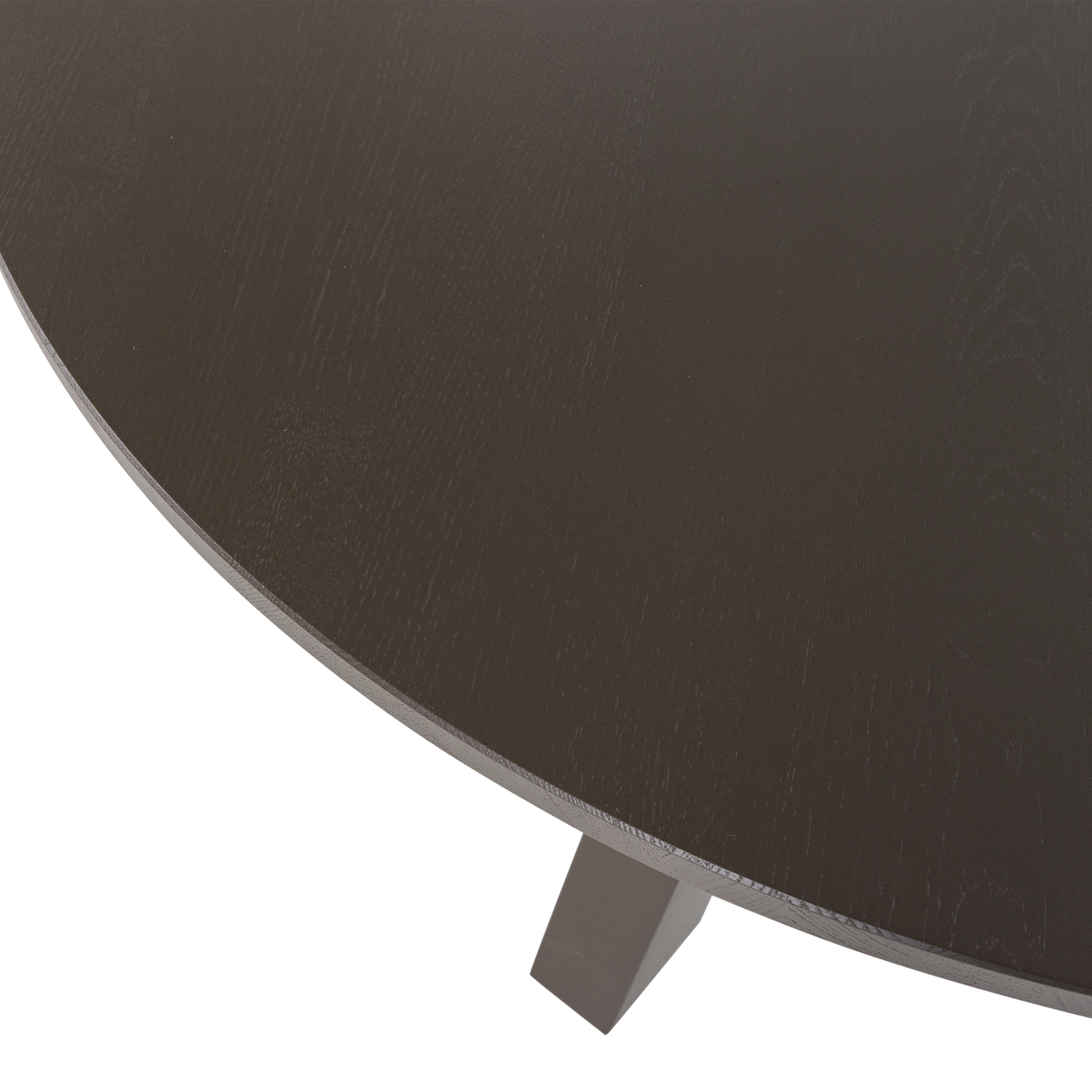 Round Table RHONDA TRIO Dark Brown Oak Wood