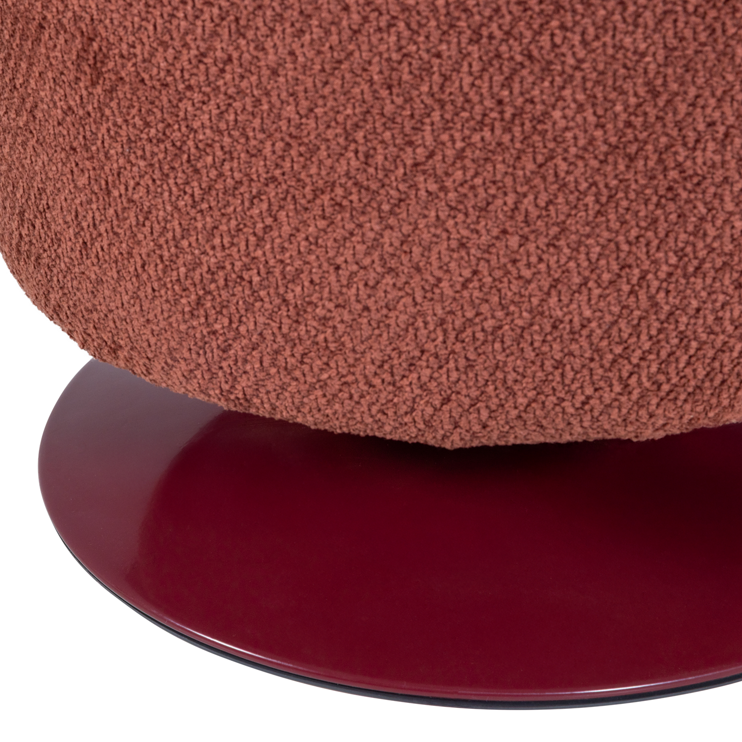 ISLEN Burgundy Swivel Pouf