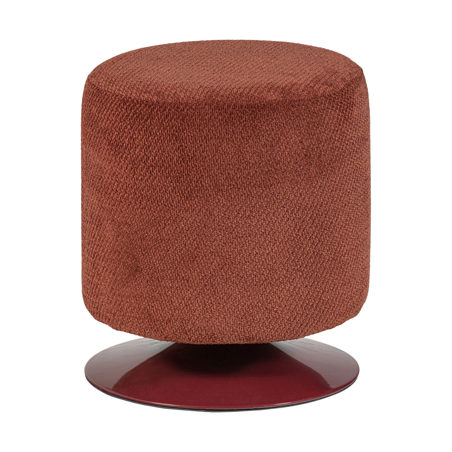 ISLEN Burgundy Swivel Pouf