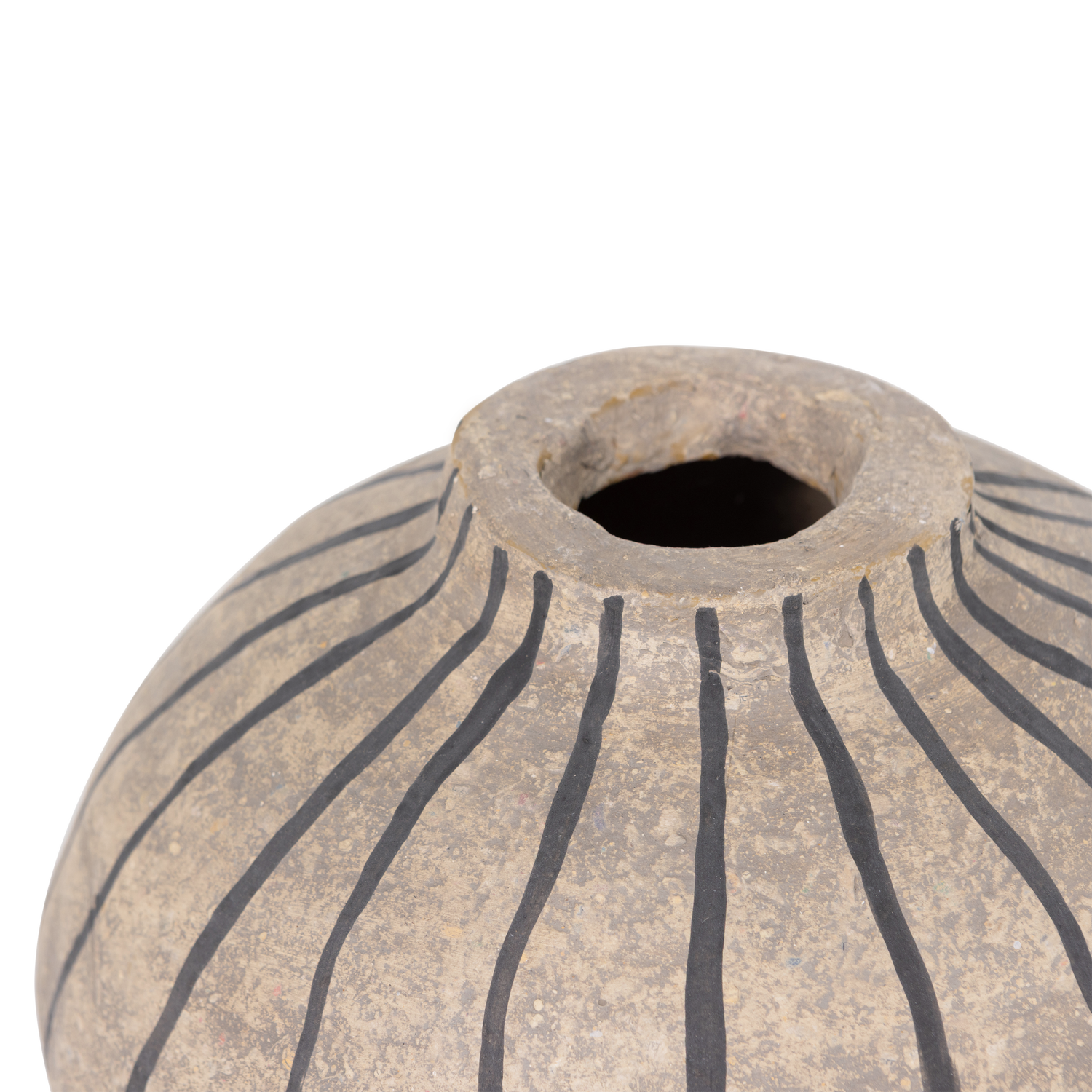 Decorative Vase KARO Gray Paper Mache
