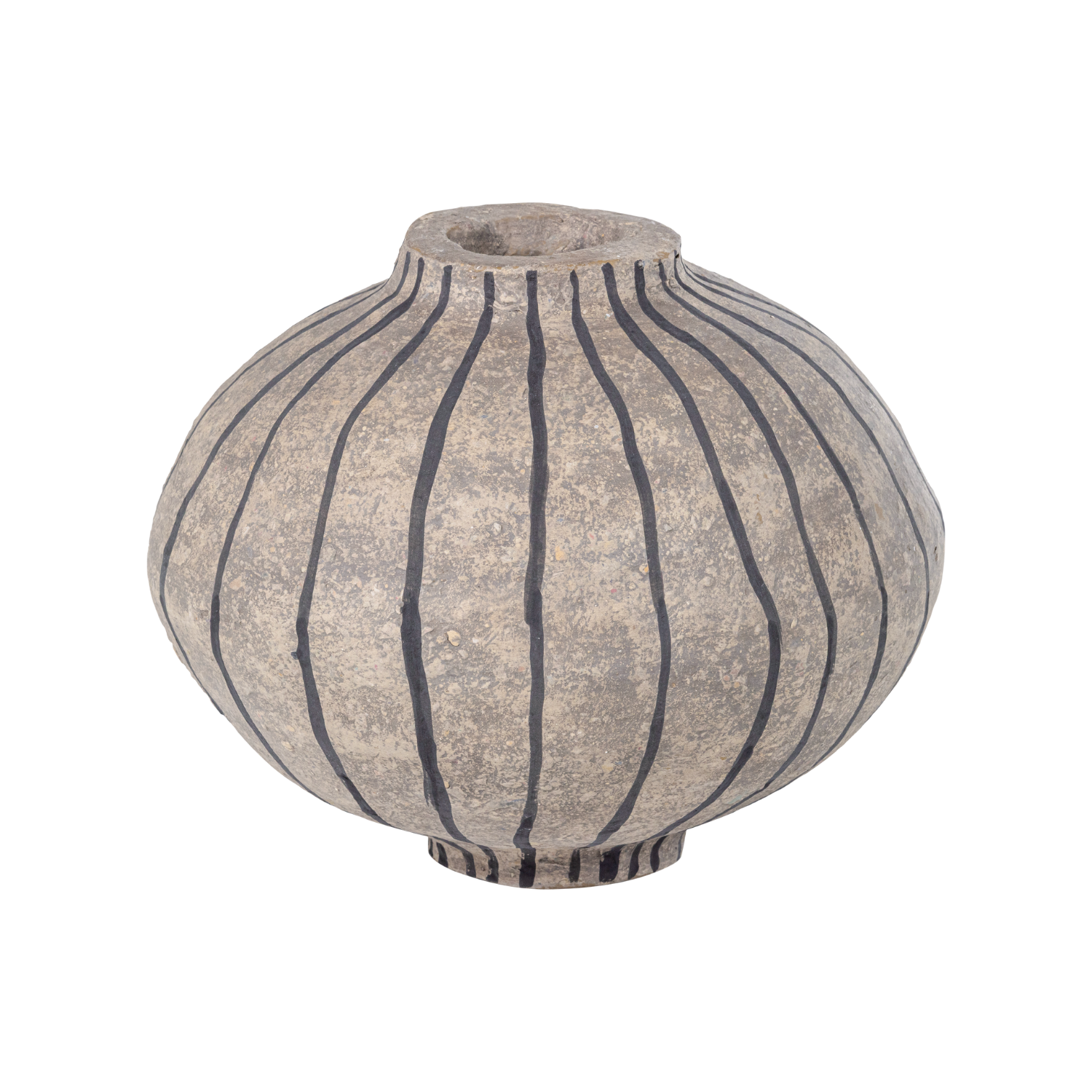 Decorative Vase KARO Gray Paper Mache