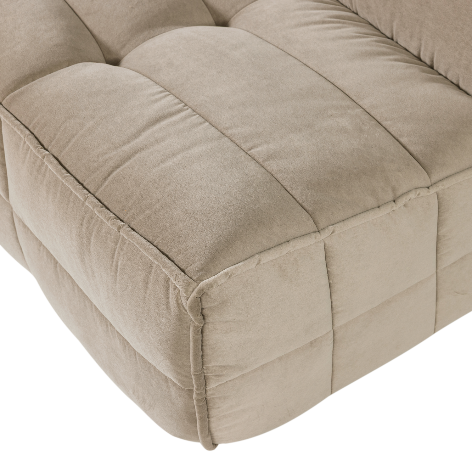 Sofa aksamitná CLUSTER - modul 3-osobový pískový