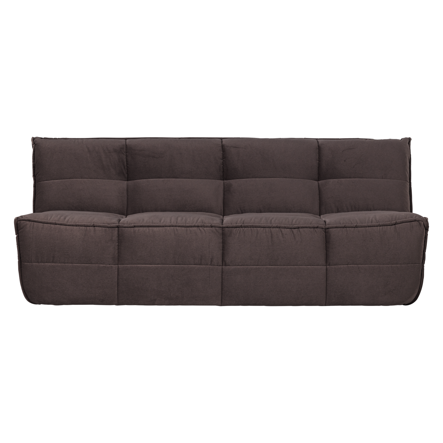 Velvet Sofa CLUSTER - 3-Seater Module in Chocolate