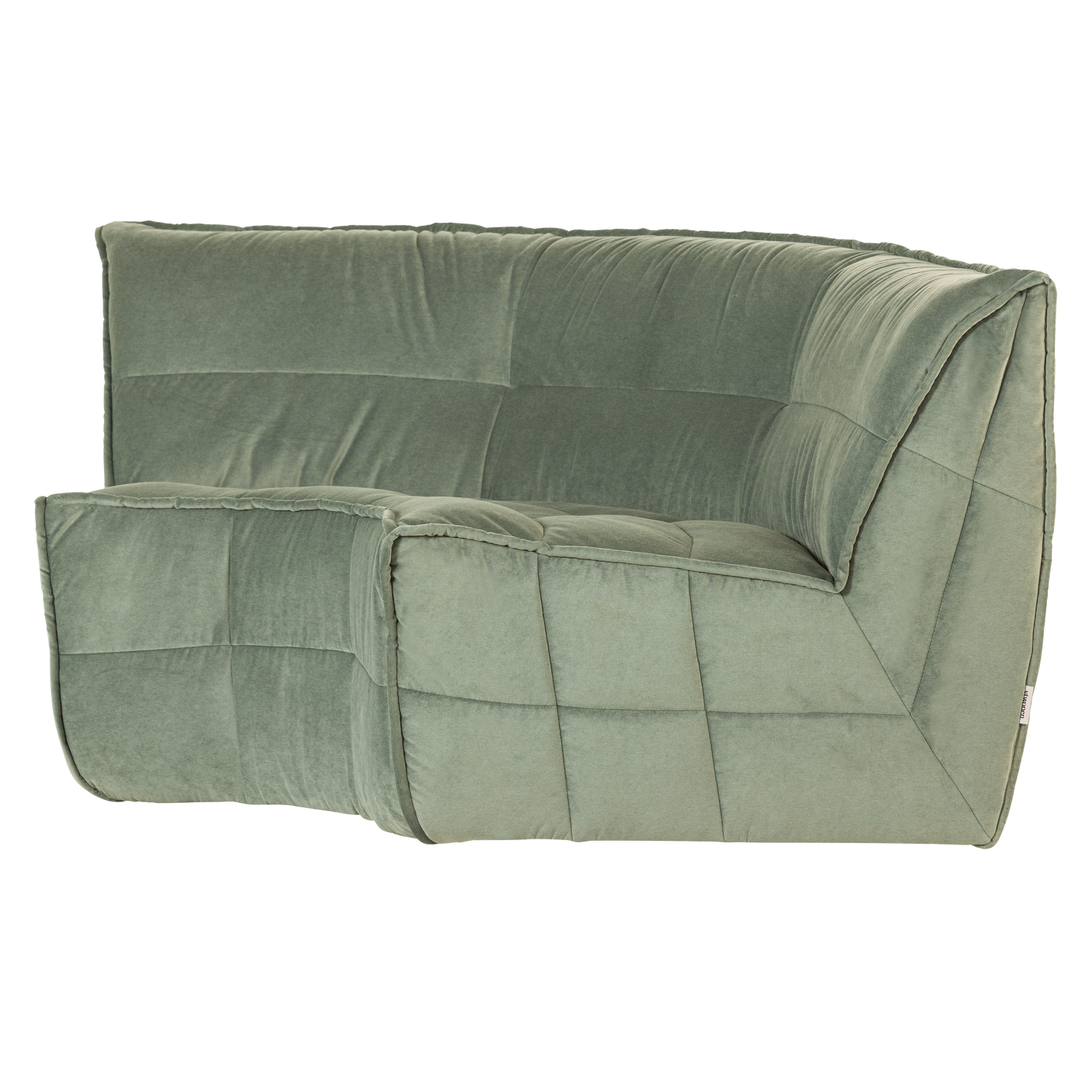 Velvet Sofa CLUSTER - Corner Module in Pistachio