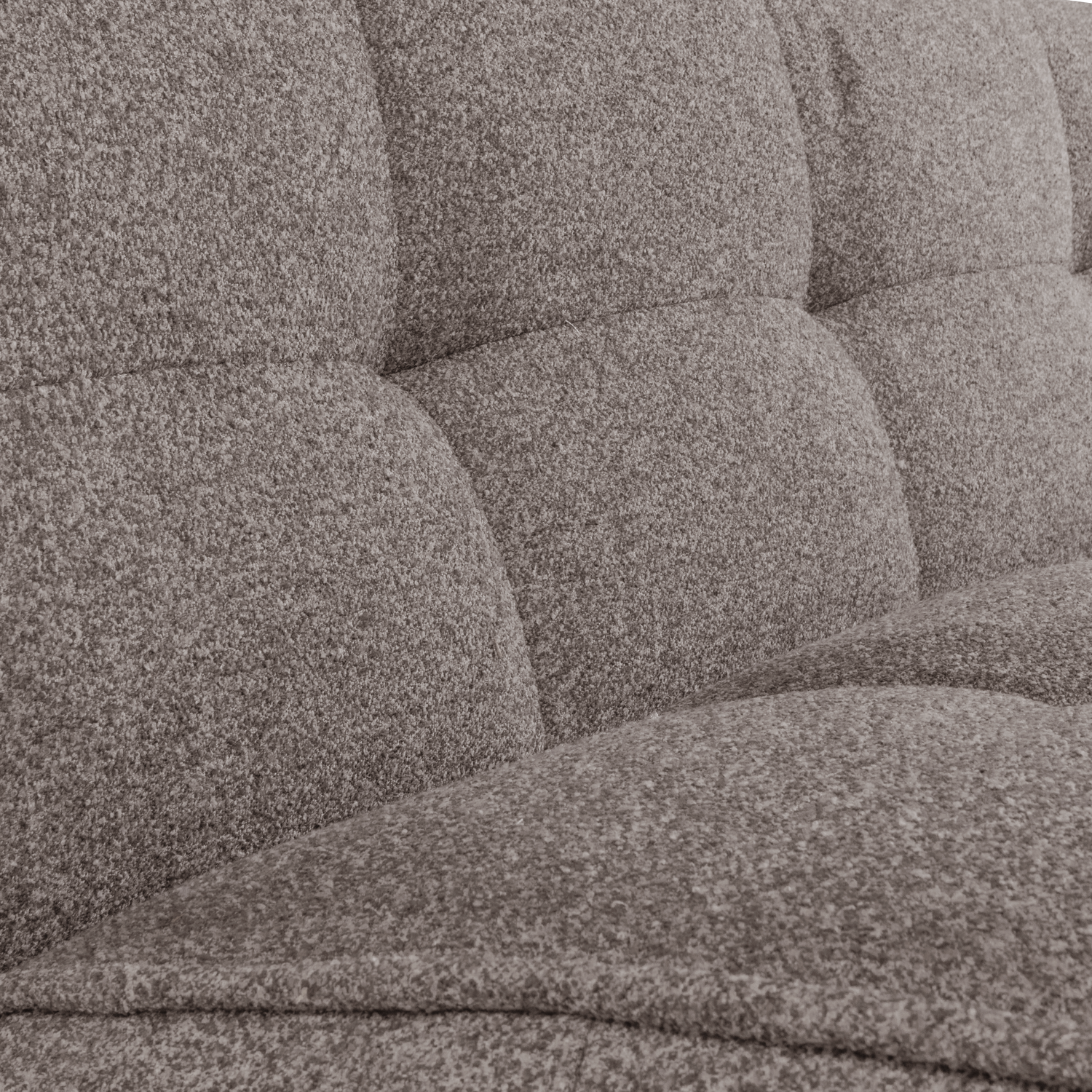 Sofa CLUSTER - 3-seater module in gray-brown bouclé