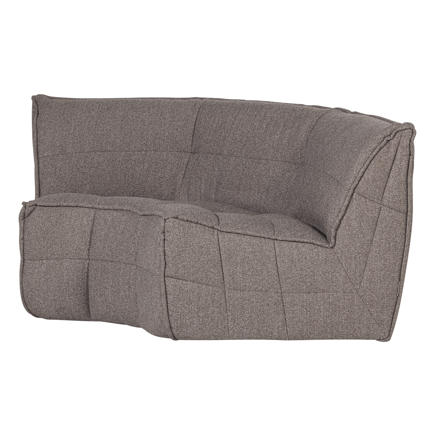 Sofa CLUSTER - gray-brown bouclé corner module