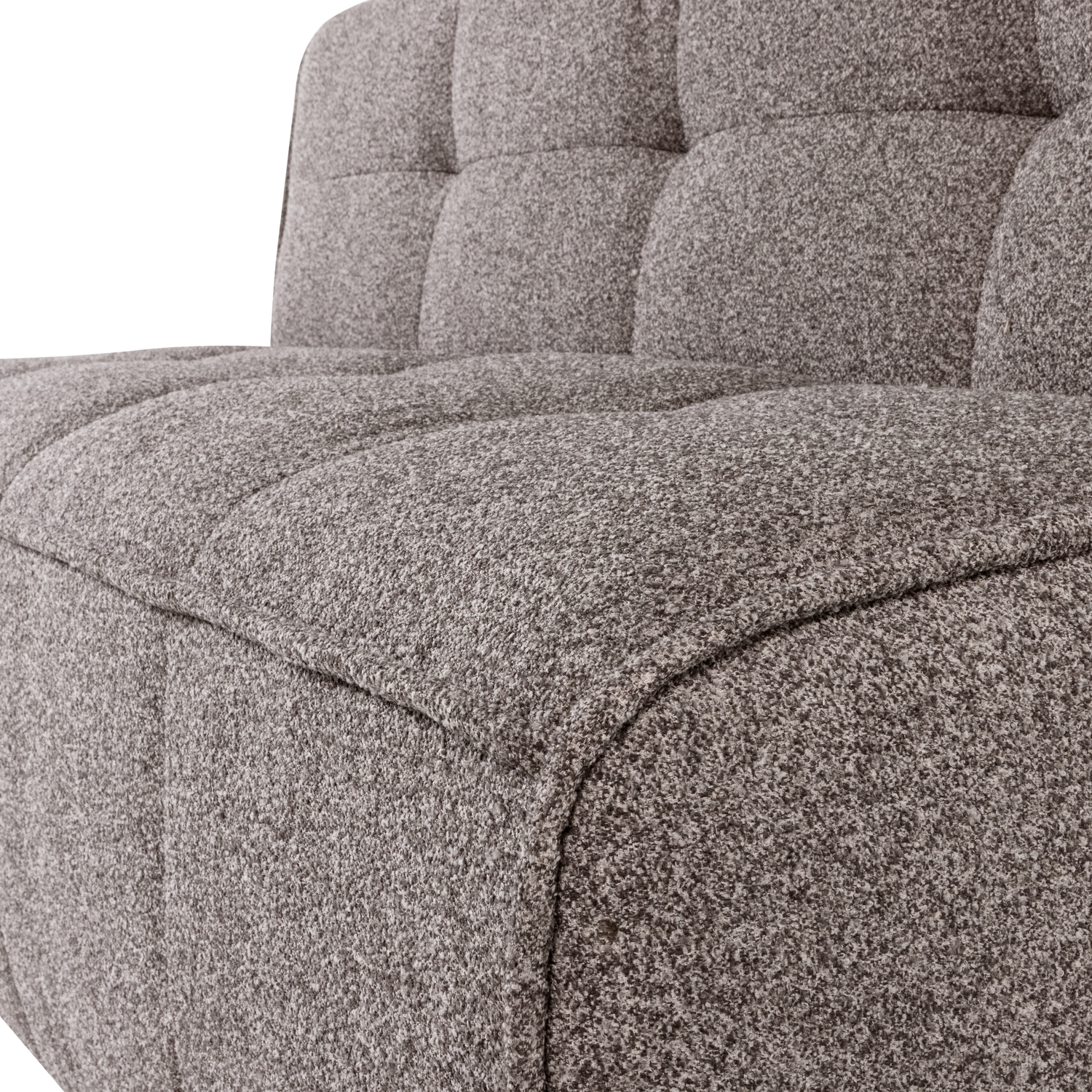 Sofa CLUSTER BENCH - modul 3-místný šedohnědý bouclé